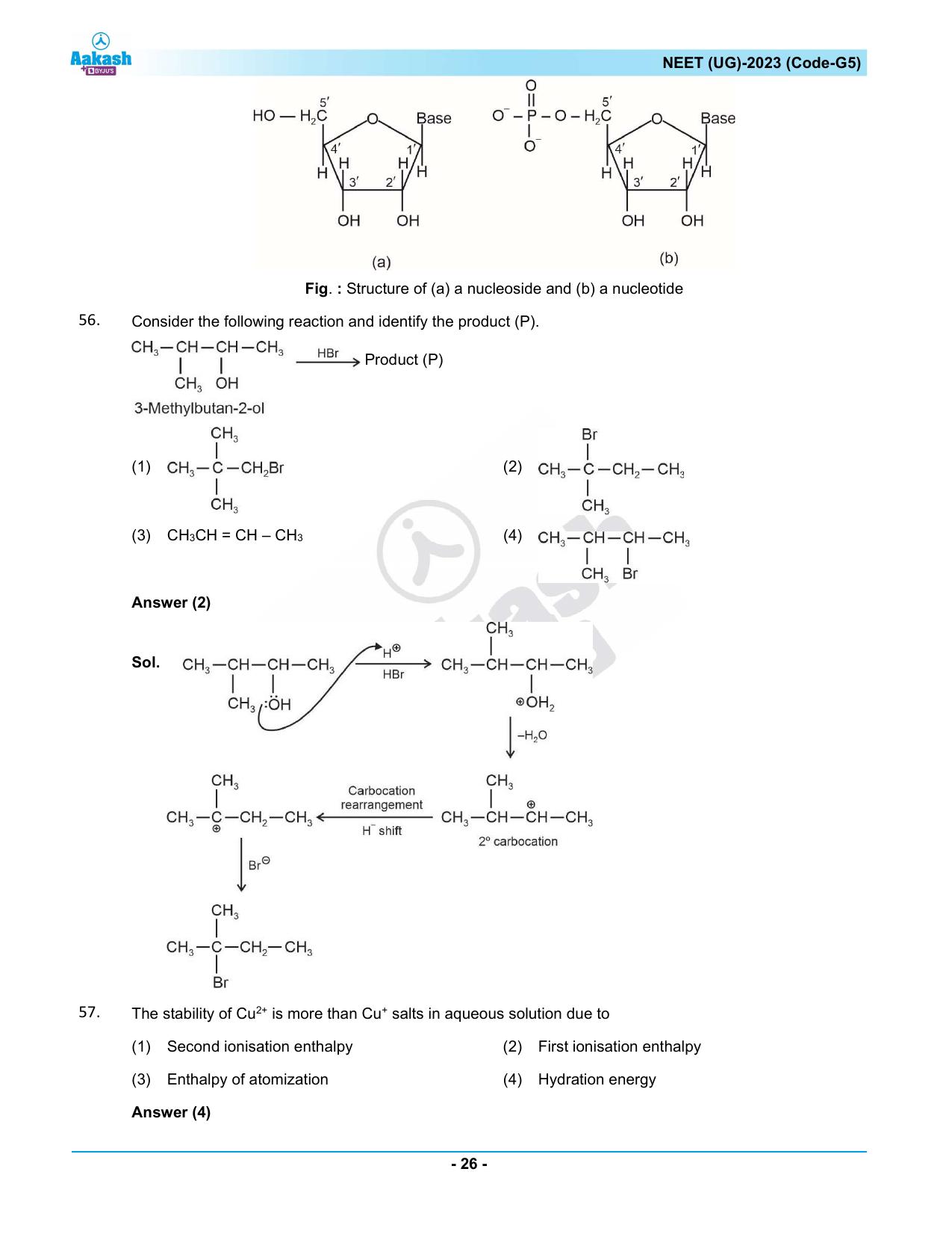 NEET 2023 Question Paper G5 (Aakash Institute) - Page 26