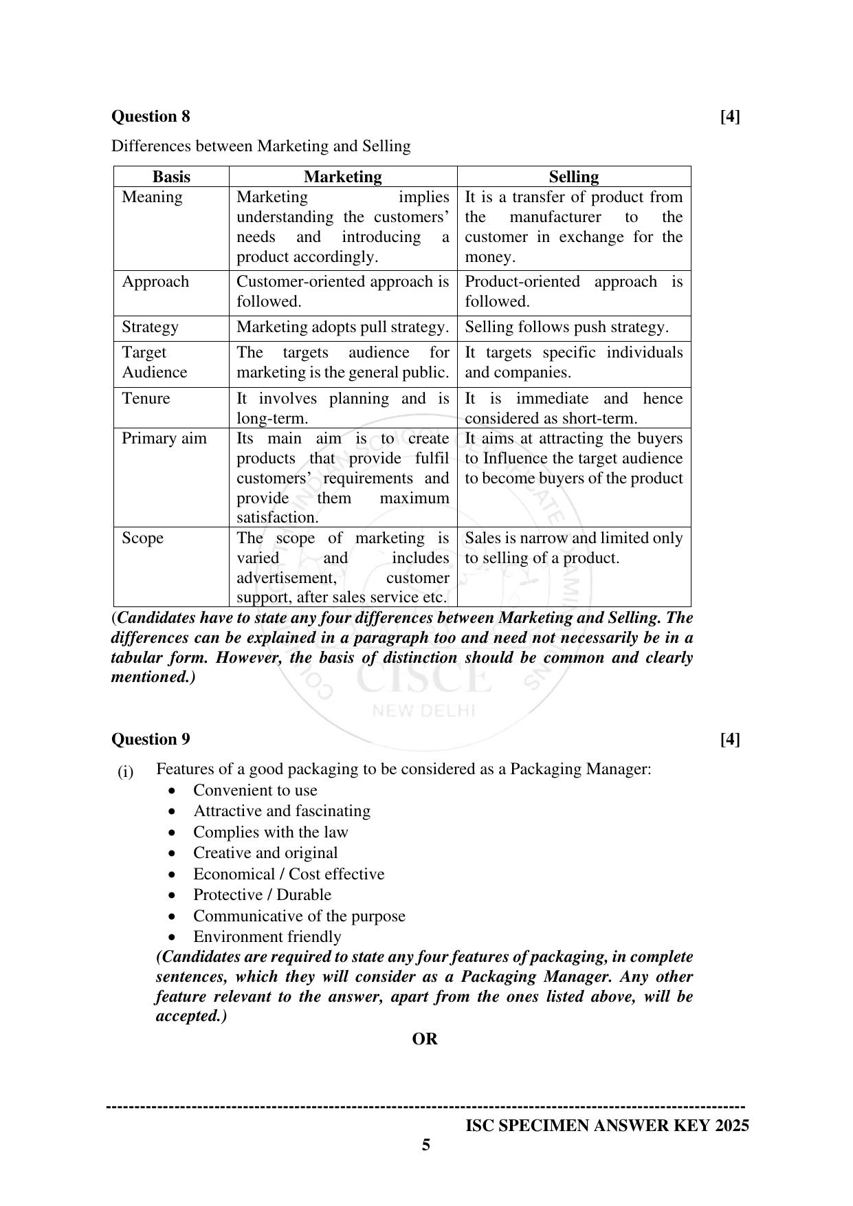 ISC Class 12 2025 COMMERCE (SQP & AK) Specimen Paper - Page 13