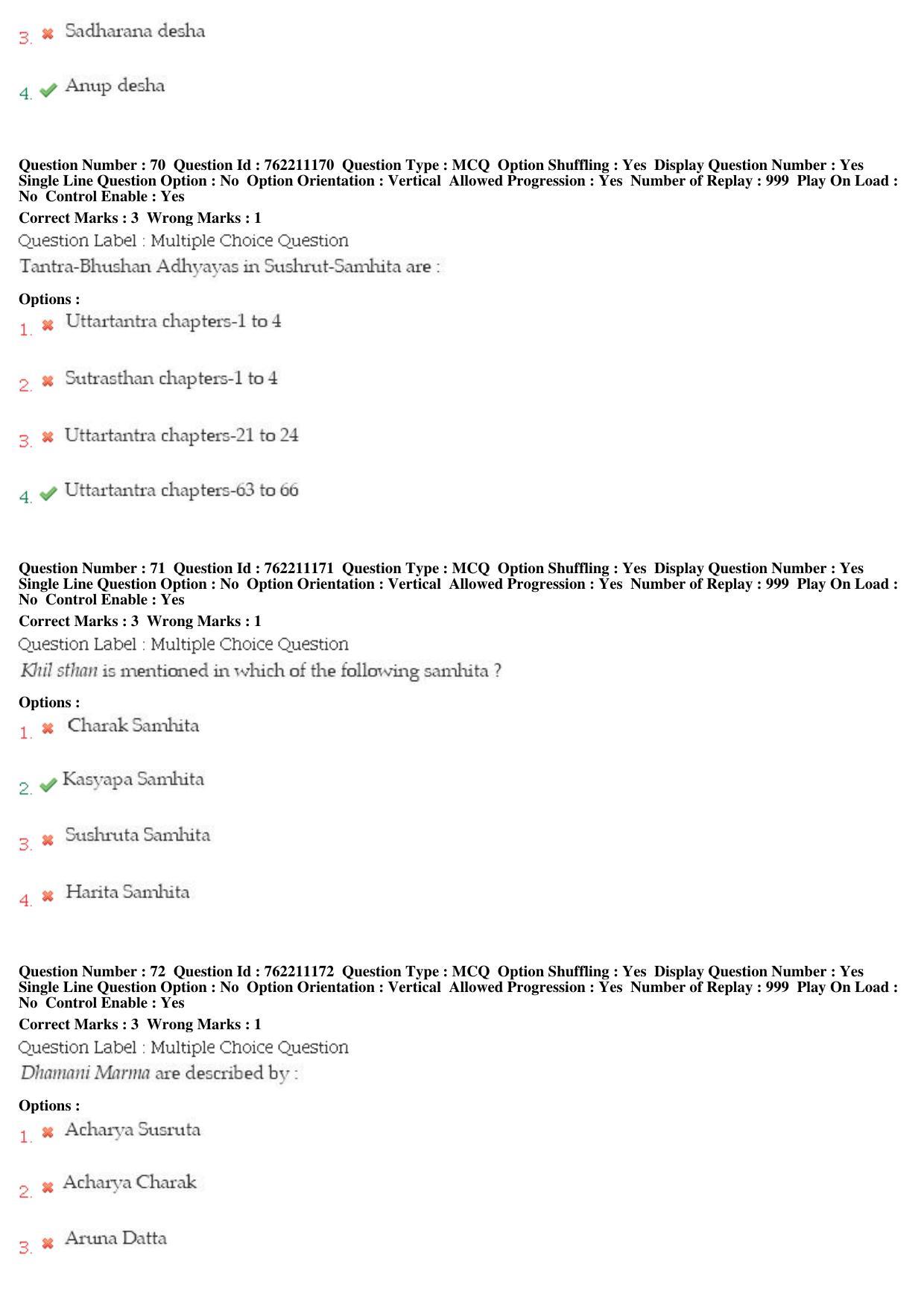 BHU RET Samhita Sanskrit 2019 Question Paper  - Page 32