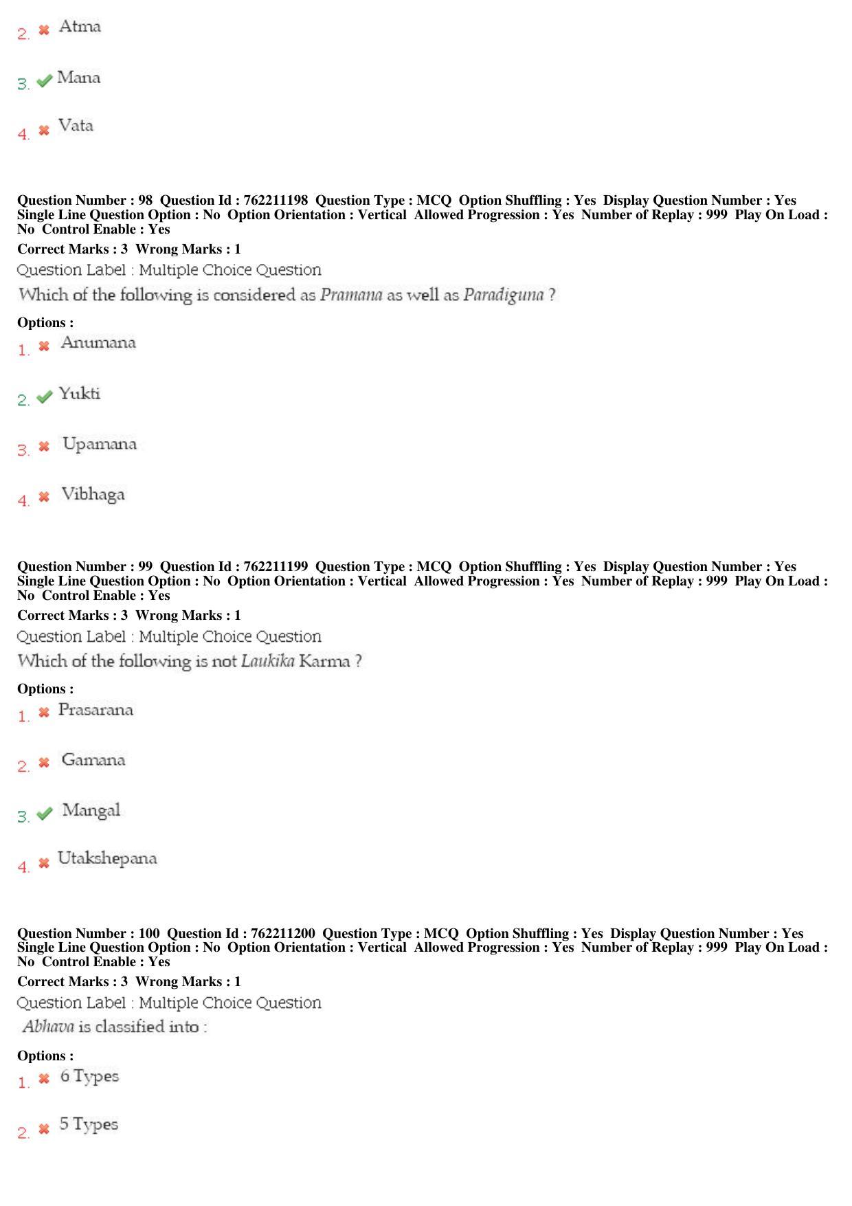 BHU RET Samhita Sanskrit 2019 Question Paper  - Page 41