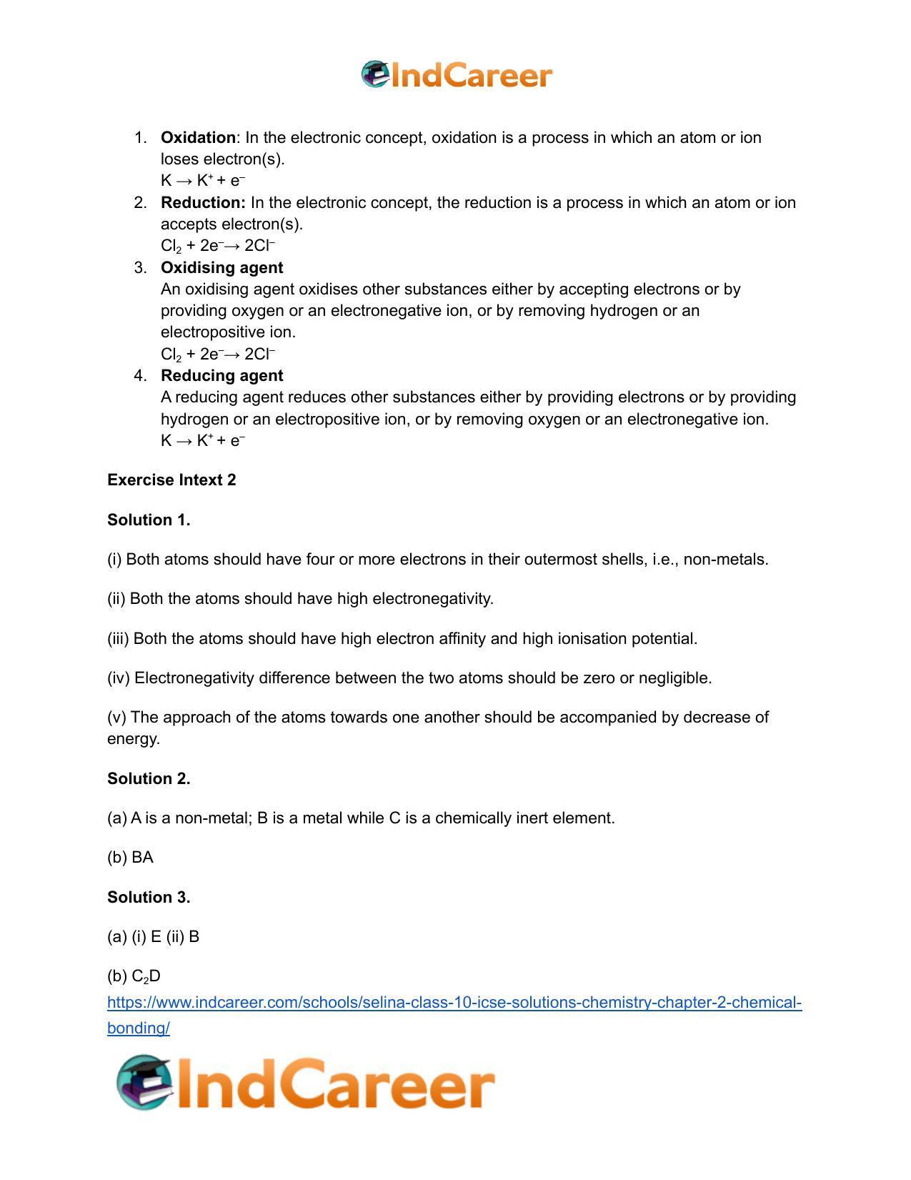 Selina Class 10 ICSE Solutions Chemistry : Chapter 2- Chemical Bonding - Page 8
