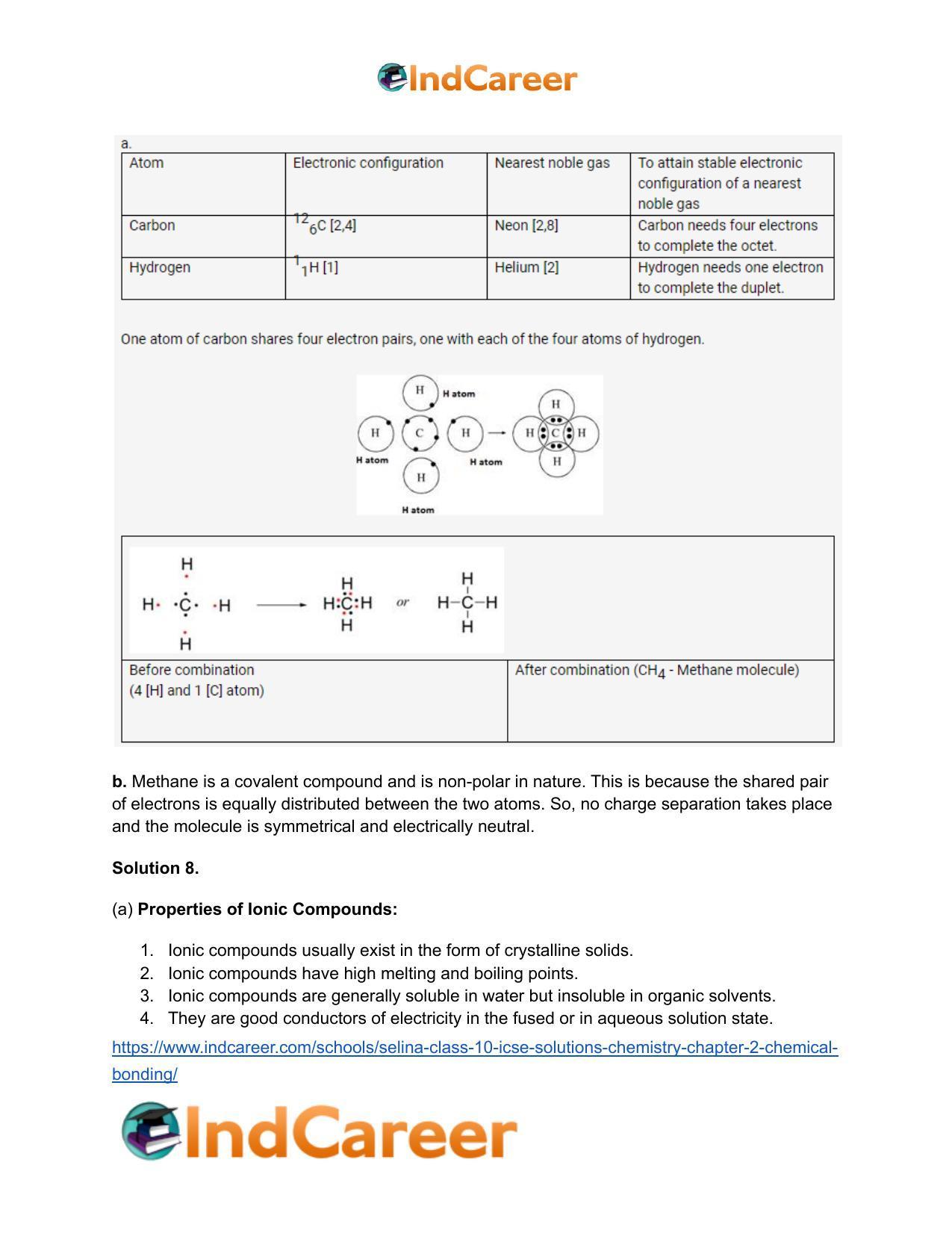 Selina Class 10 ICSE Solutions Chemistry : Chapter 2- Chemical Bonding - Page 11