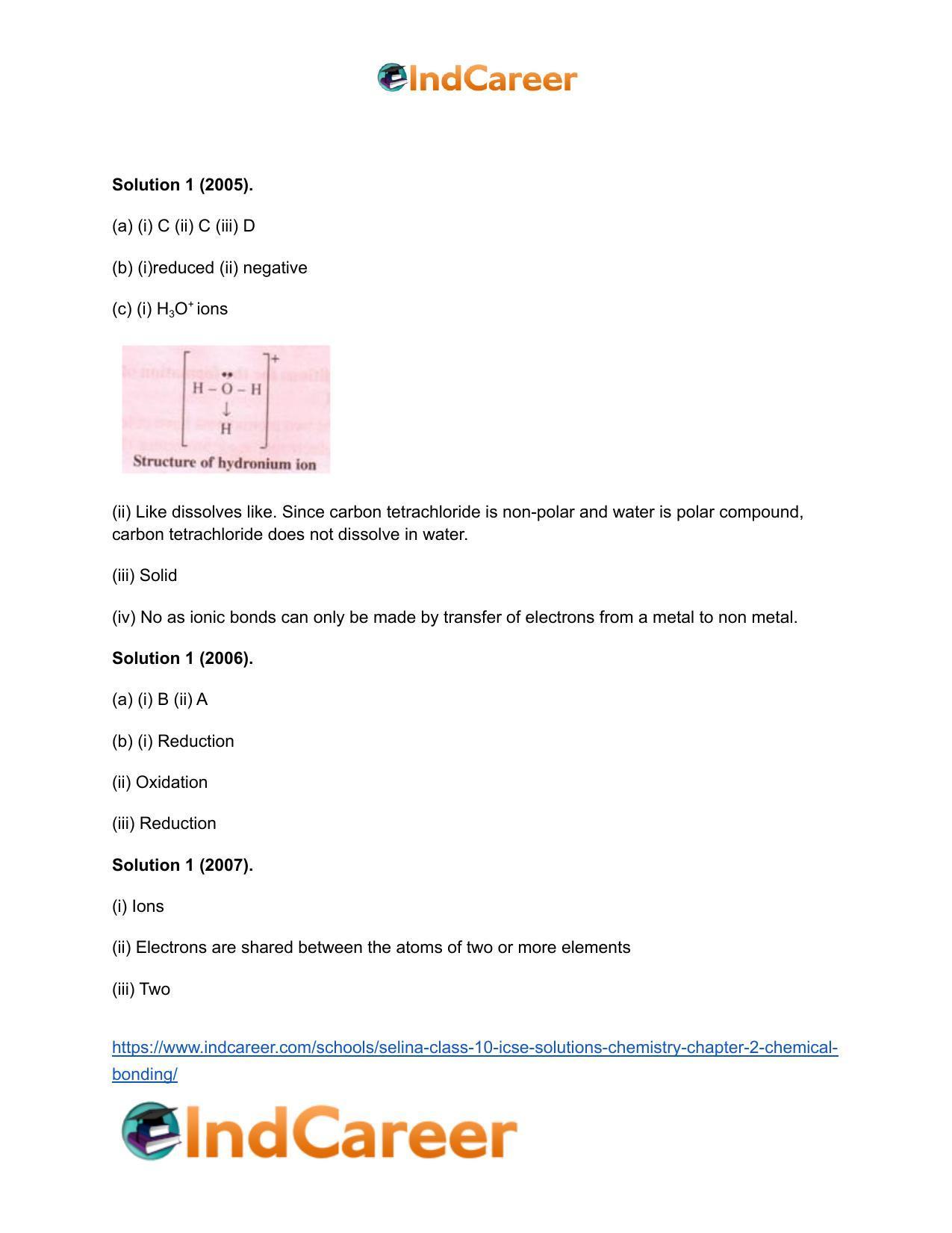 Selina Class 10 ICSE Solutions Chemistry : Chapter 2- Chemical Bonding - Page 19