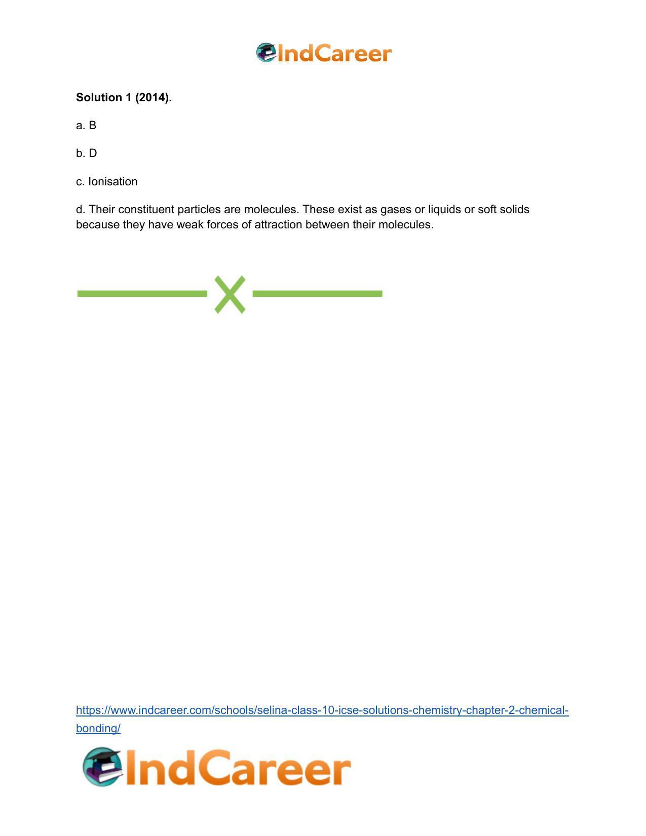 Selina Class 10 ICSE Solutions Chemistry : Chapter 2- Chemical Bonding - Page 22