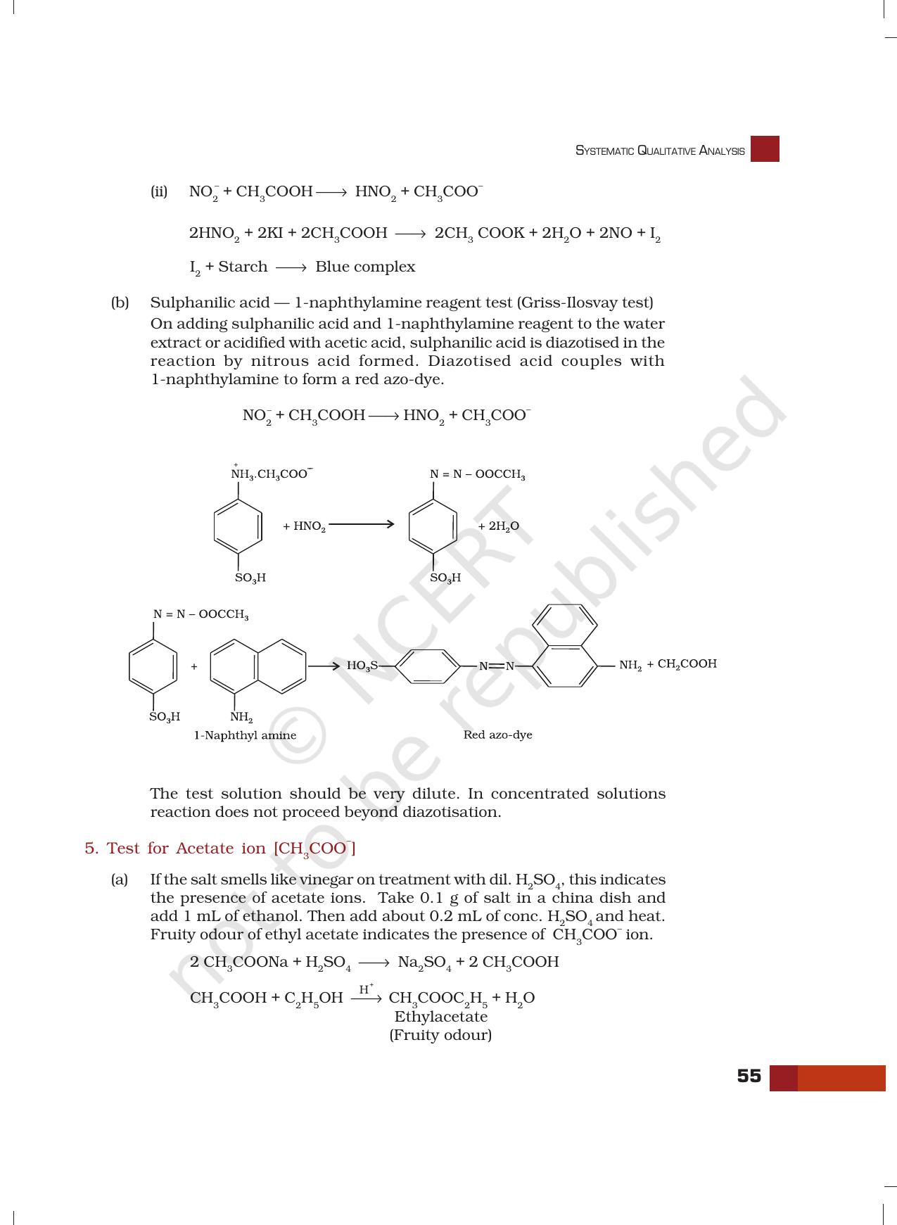 NCERT Laboratory Manuals for Class XII Chemistry - Unit 7 (Systematic Qualitative Analysis) - Page 7