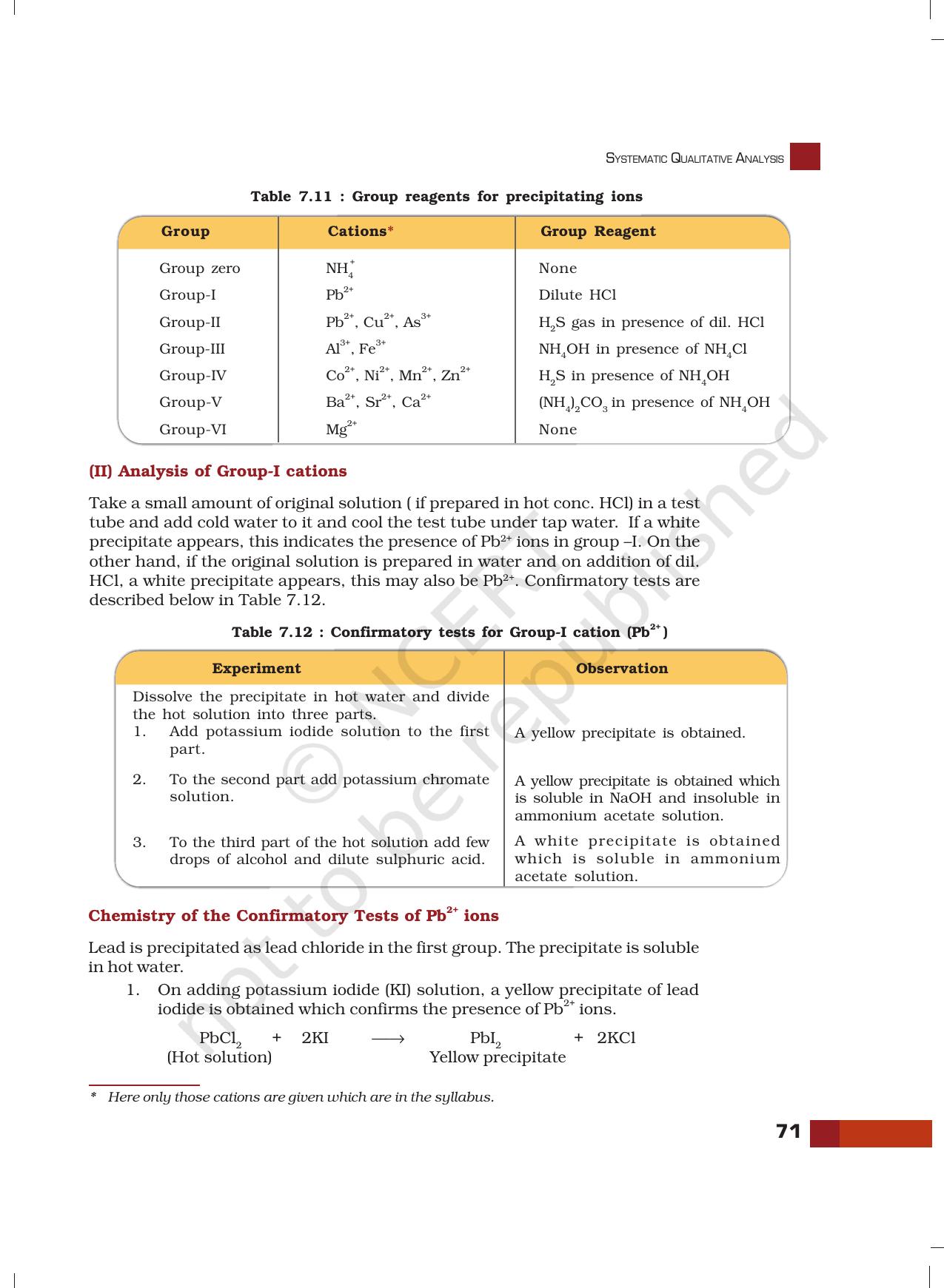 NCERT Laboratory Manuals for Class XII Chemistry - Unit 7 (Systematic Qualitative Analysis) - Page 23
