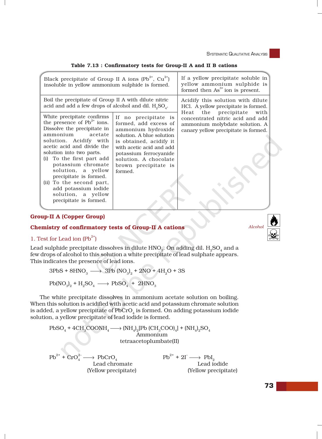 NCERT Laboratory Manuals for Class XII Chemistry - Unit 7 (Systematic Qualitative Analysis) - Page 25