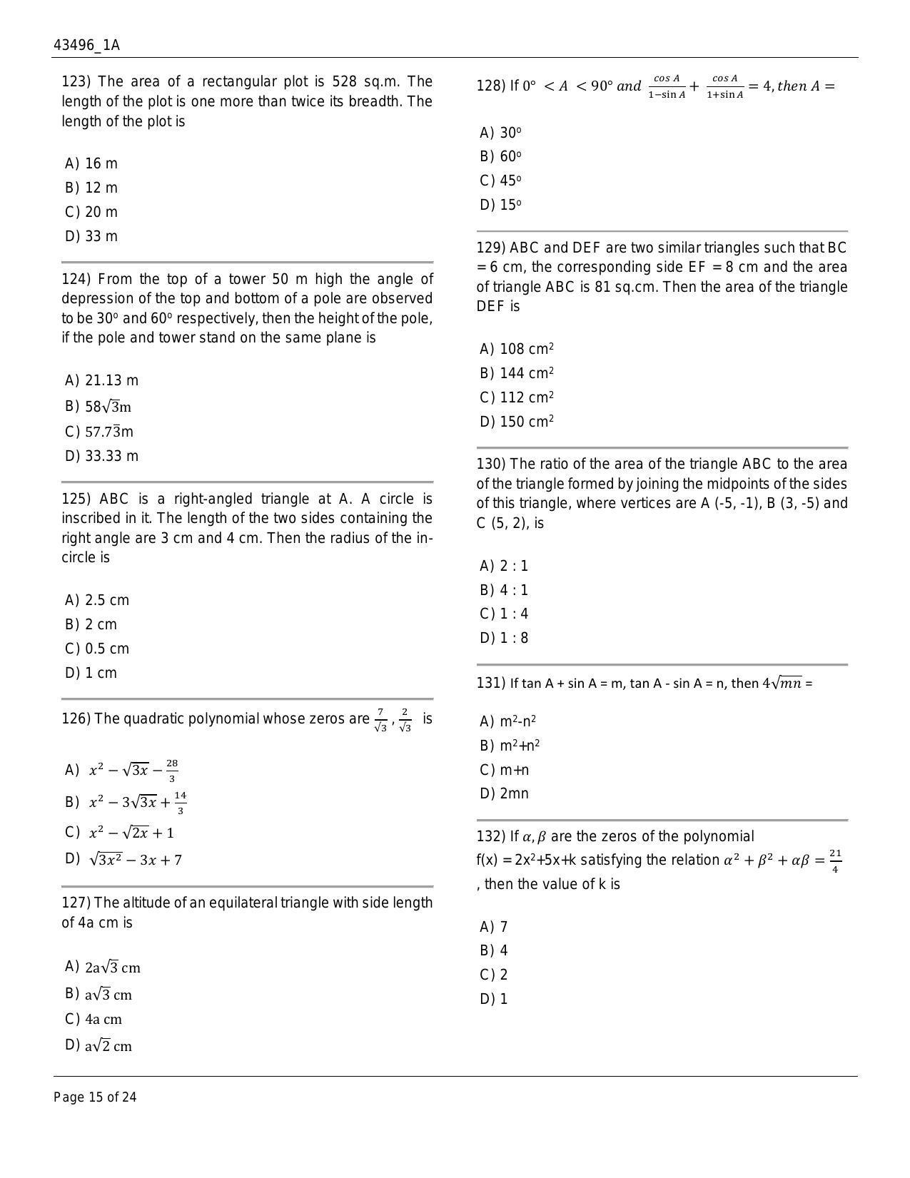 J&K Diploma Polytechnic 2018 Question Paper - Page 15