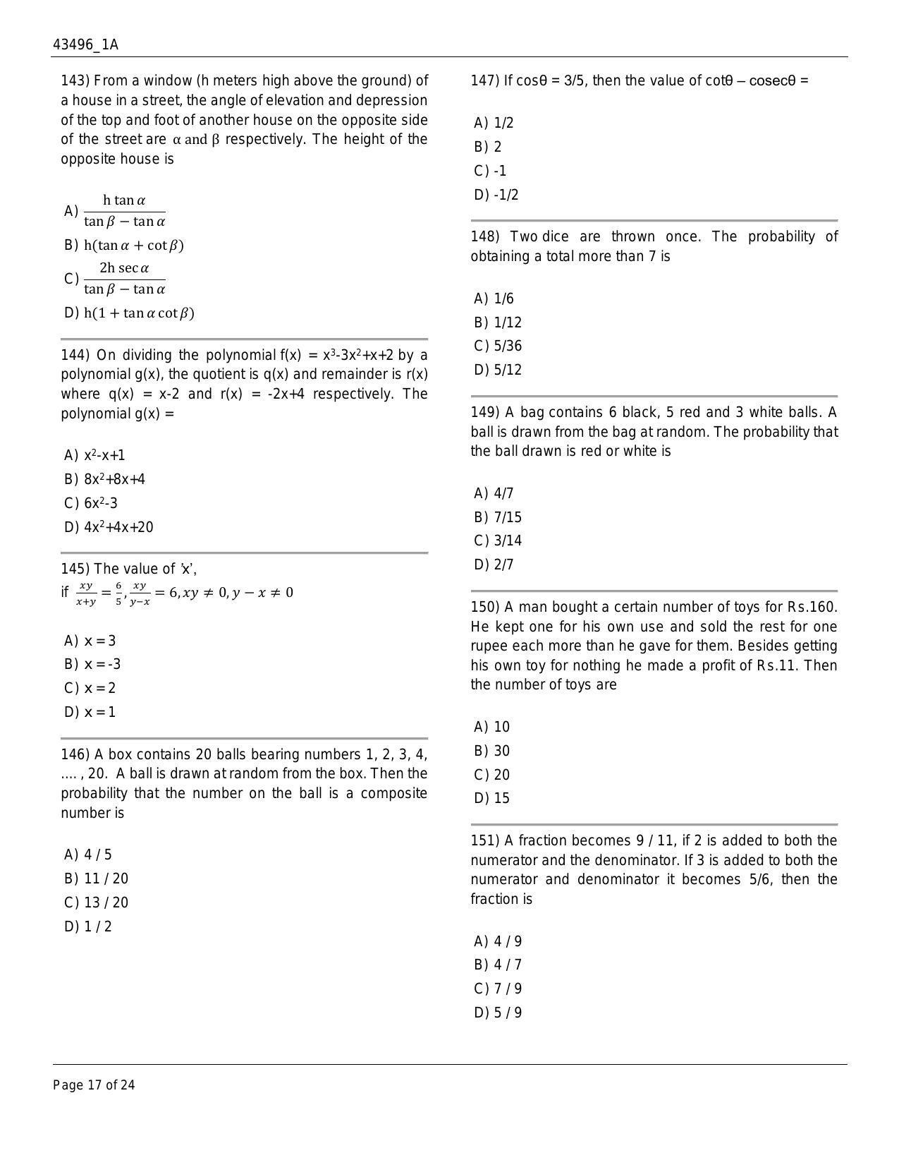J&K Diploma Polytechnic 2018 Question Paper - Page 17