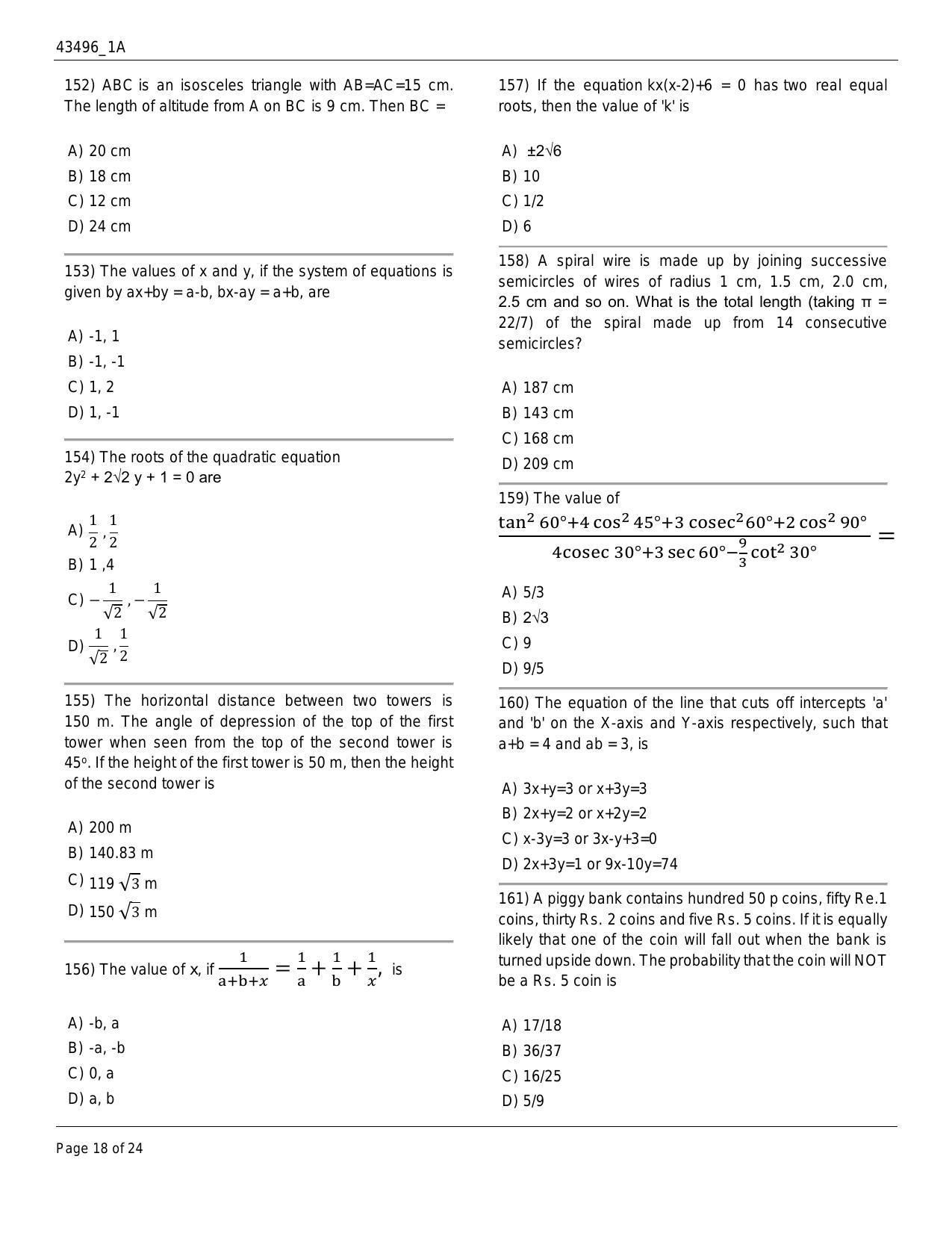 J&K Diploma Polytechnic 2018 Question Paper - Page 18