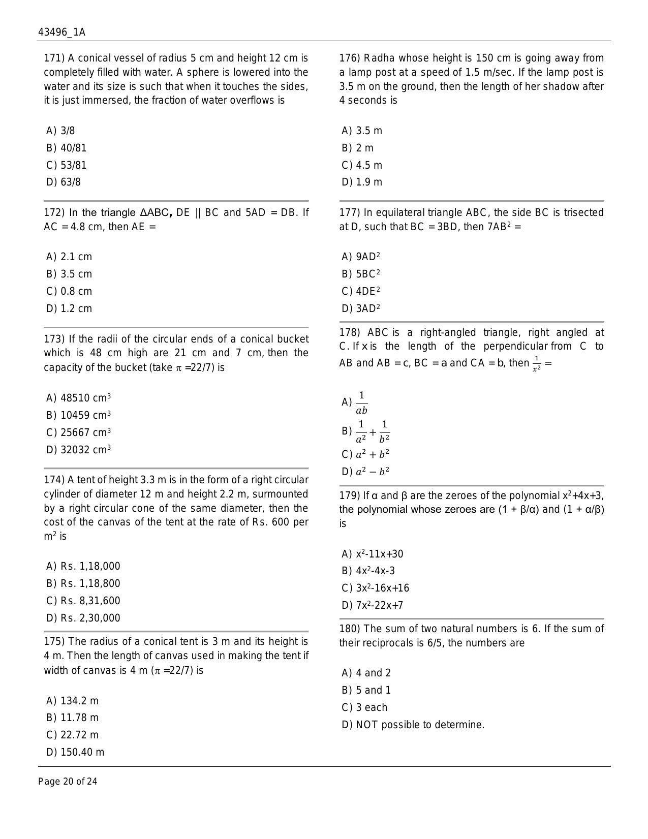 J&K Diploma Polytechnic 2018 Question Paper - Page 20