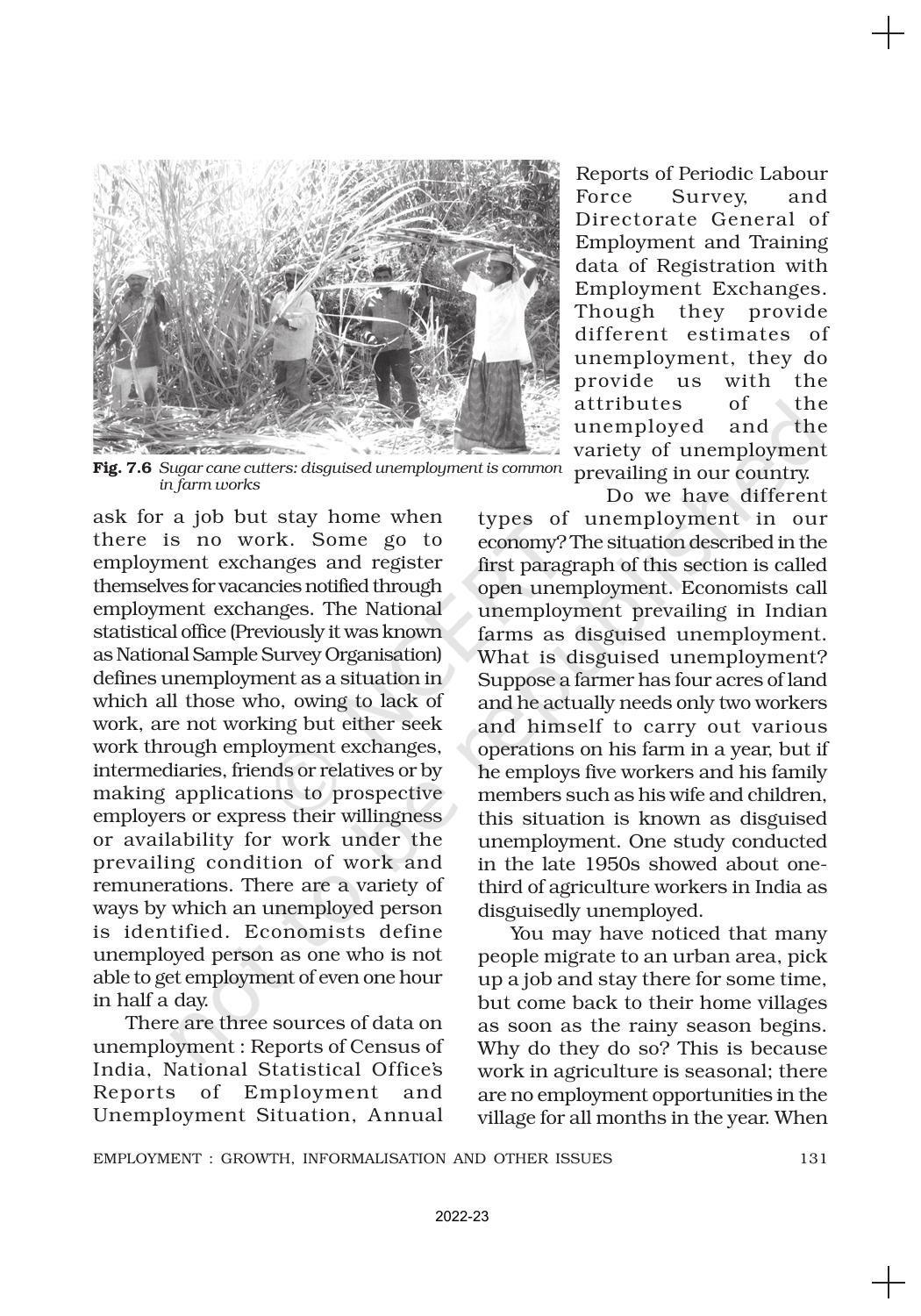 NCERT Book for Class 11 Economics (Indian Economics) Chapter 7 Employment: Growth, Informalisation and Other Issues - Page 16
