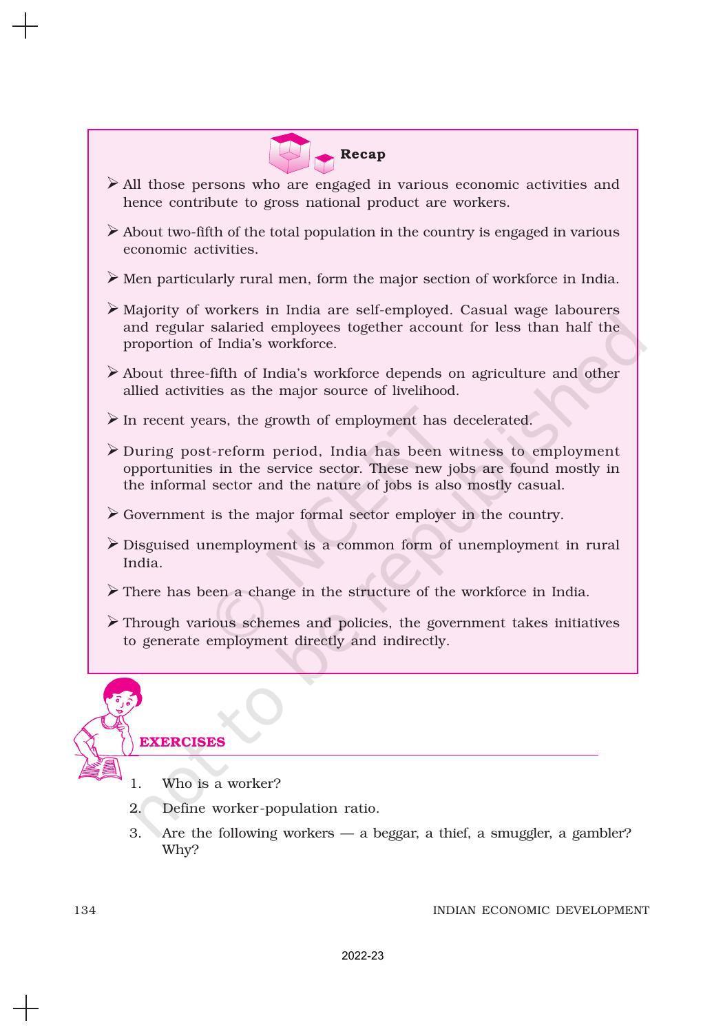 NCERT Book for Class 11 Economics (Indian Economics) Chapter 7 Employment: Growth, Informalisation and Other Issues - Page 19