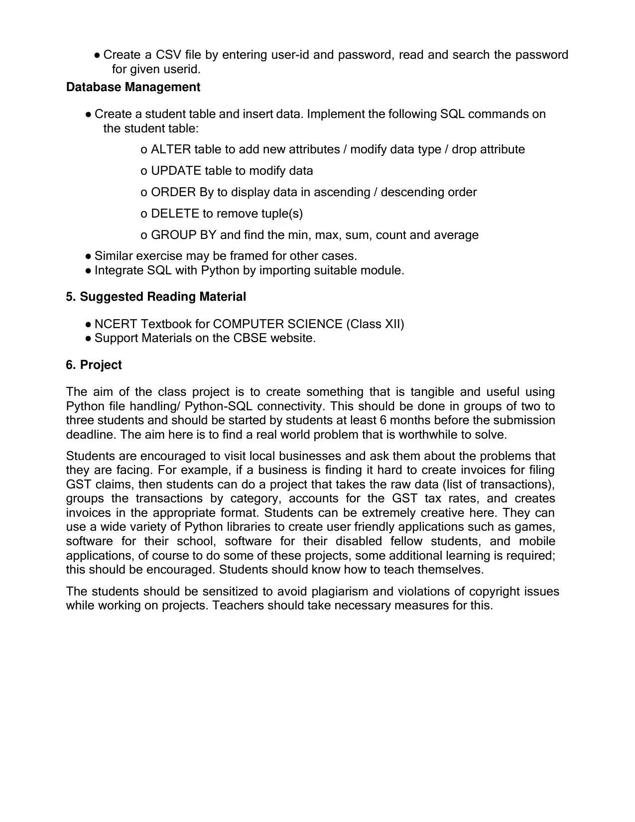 Edudel Class 12 Computer Science (English Medium) Syllabus 2025 - Page 4