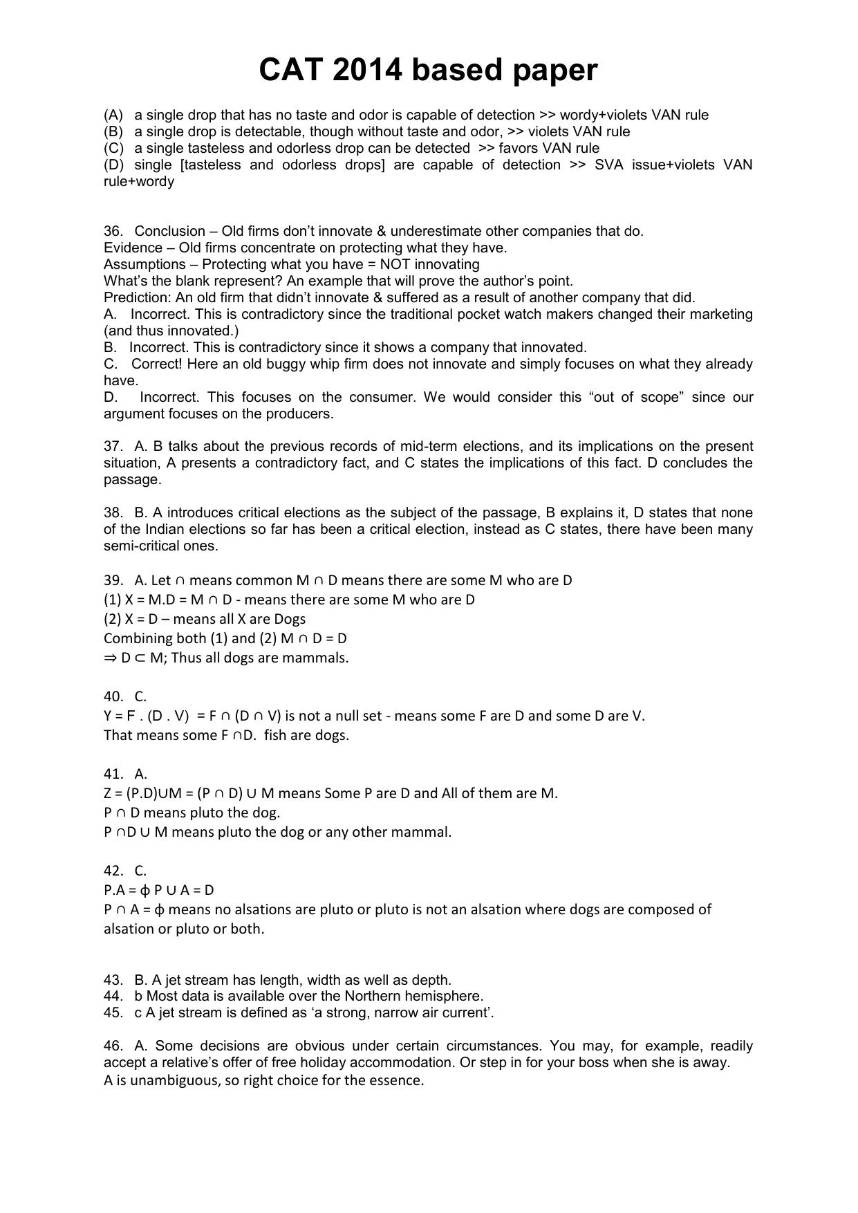 CAT 2014 CAT VA & LR Question Paper - Page 5