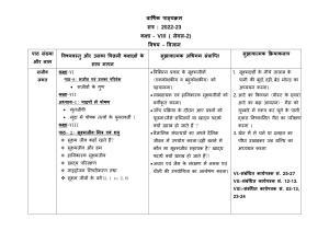 Edudel Class 8 (L-2) Science (Hindi Medium) Syllabus