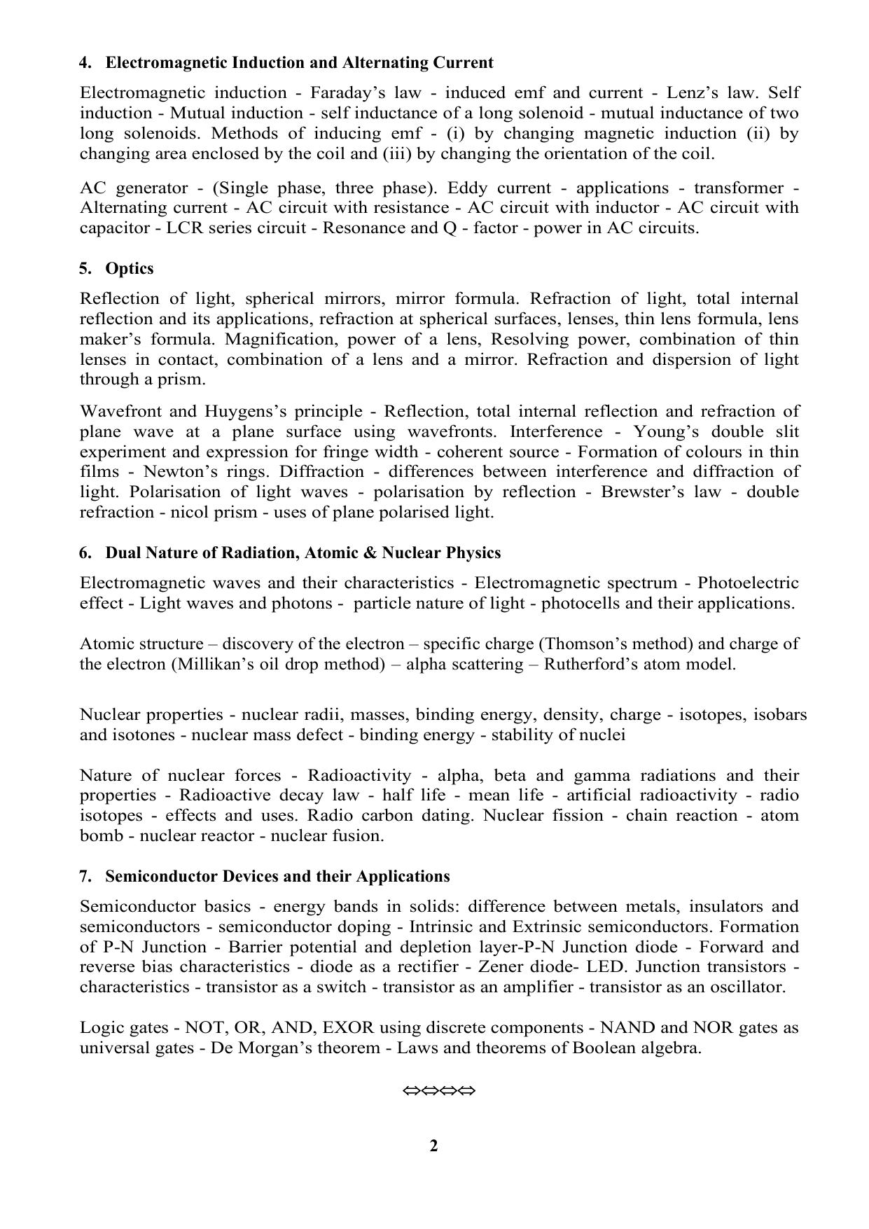 VITEEE Syllabus - Physics - Page 2