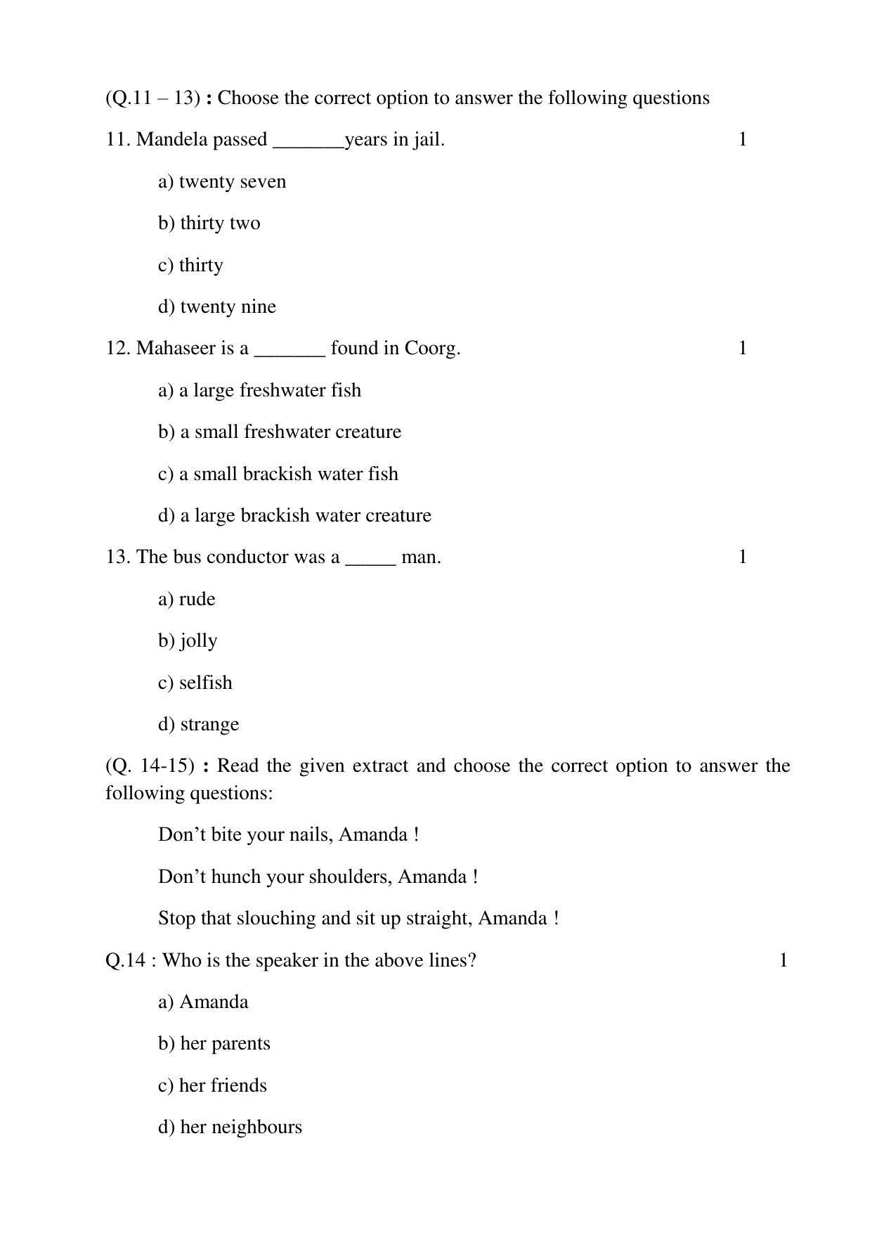 UP Board  Class 10 English Model Papers 2023 - Page 4