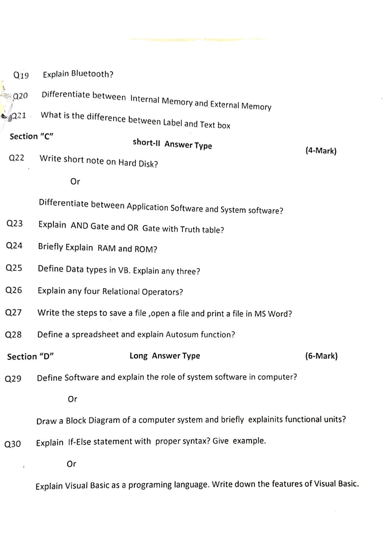 JKBOSE Class 11 Information Practices Model Question Paper 2023 - Page 2