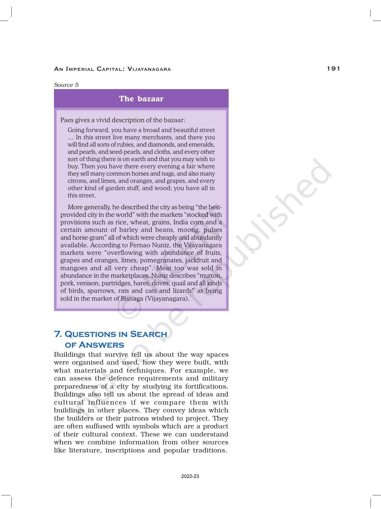 NCERT Book for Class 12 History (Part-II) Chapter 7 An Imperial Captial Vijayanagara - Page 22