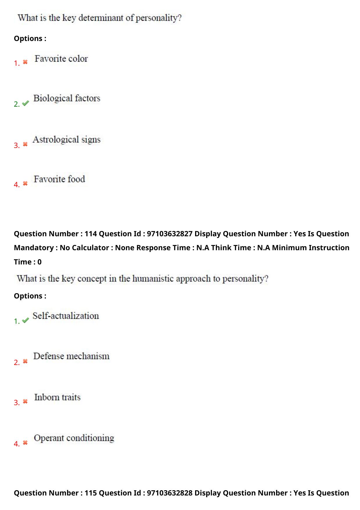 AP RCET 2024 psychology Question Paper (03-05-2024 (Friday) Session-II) - Page 66