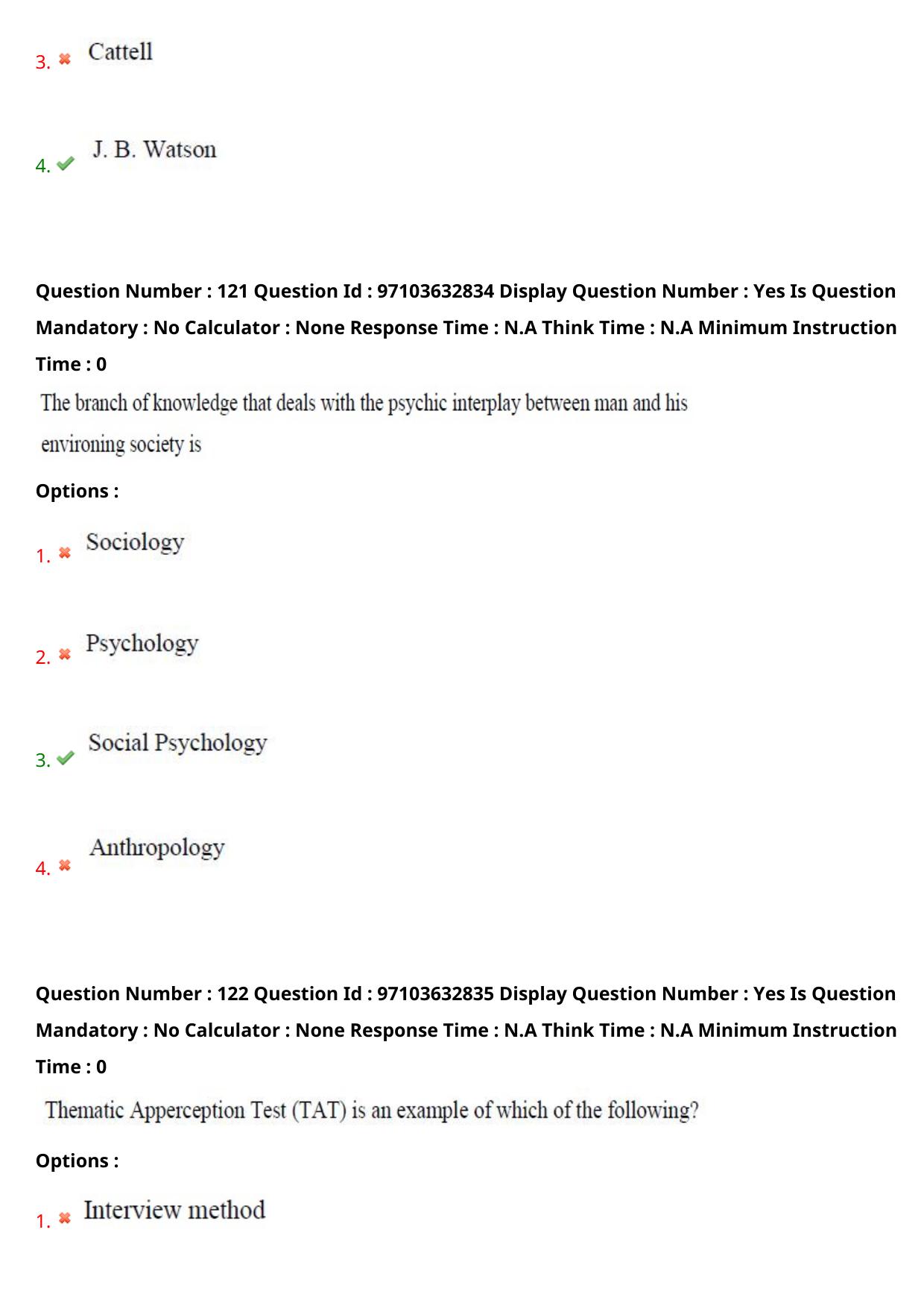 AP RCET 2024 psychology Question Paper (03-05-2024 (Friday) Session-II) - Page 70