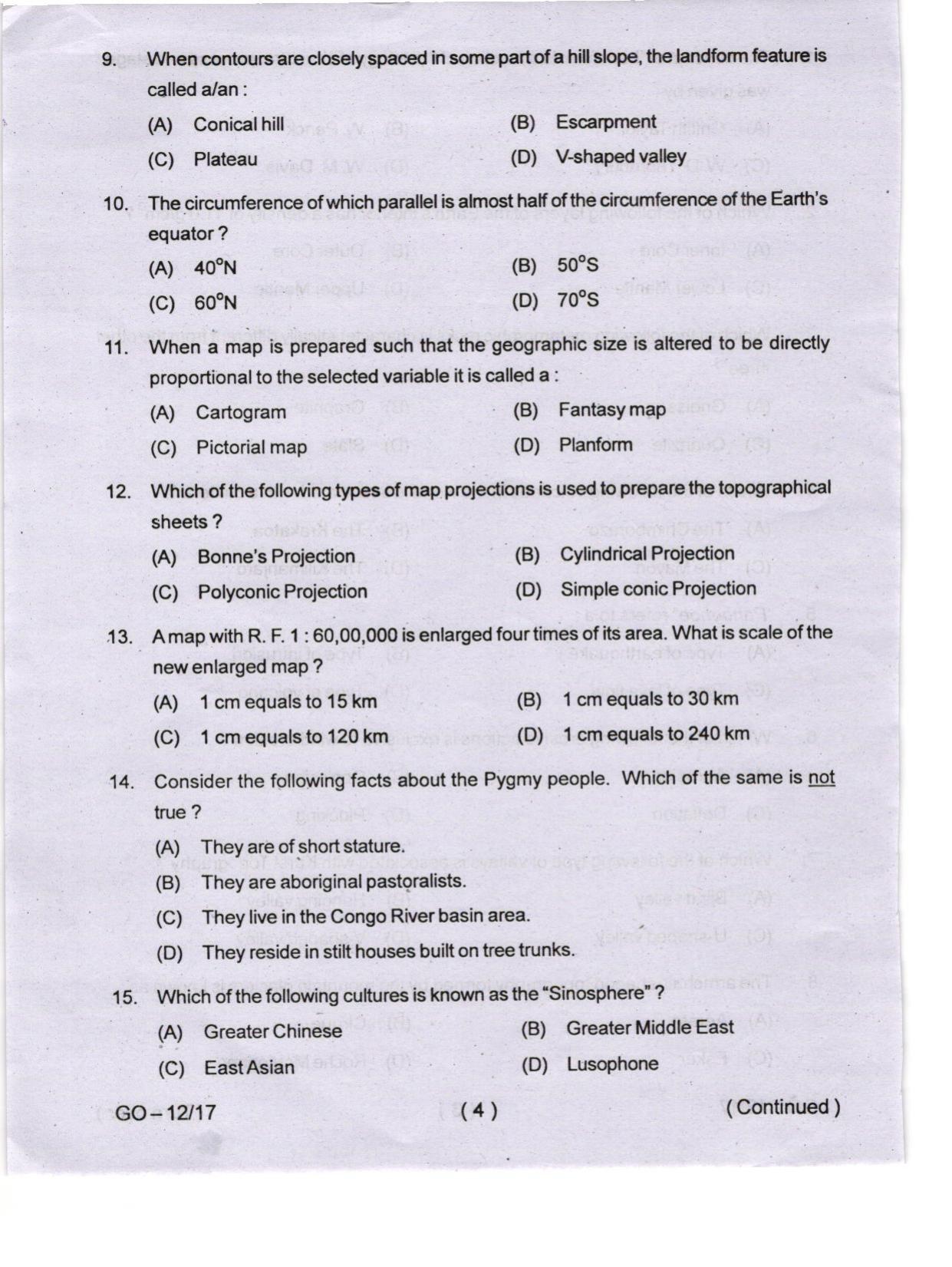 Odisha CPET 2024 GEOLOGY Question Paper - Page 4