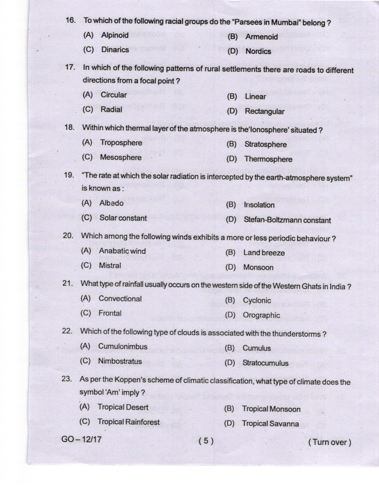 Odisha CPET 2024 GEOLOGY Question Paper - Page 5