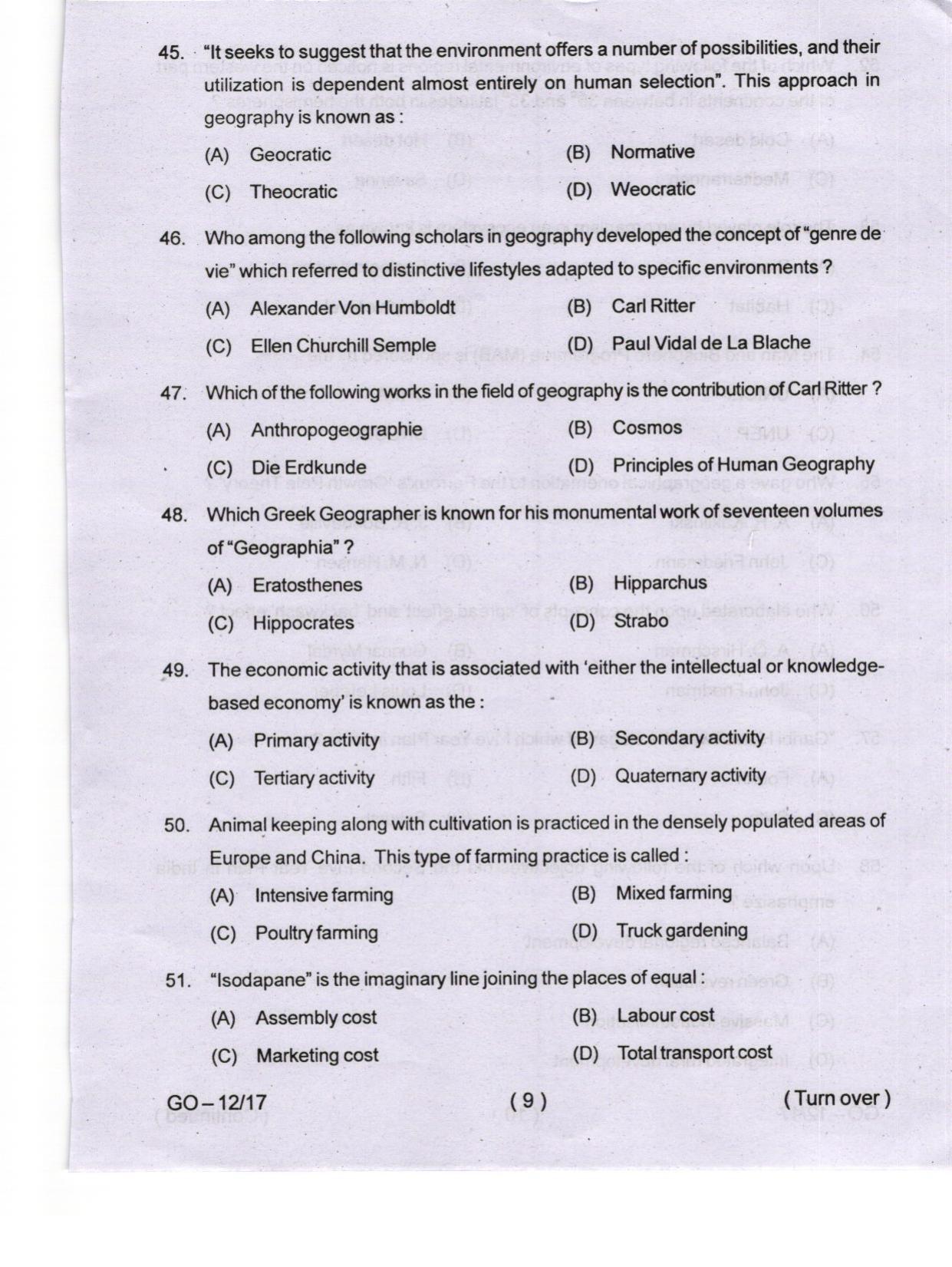 Odisha CPET 2024 GEOLOGY Question Paper - Page 9