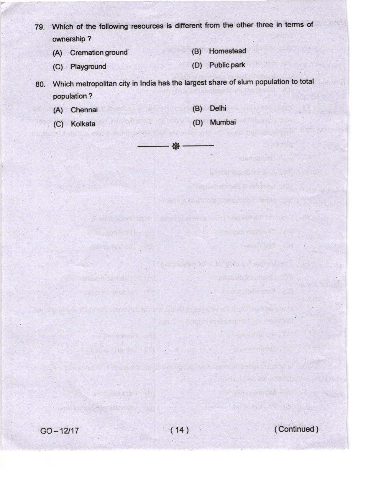 Odisha CPET 2024 GEOLOGY Question Paper - Page 14