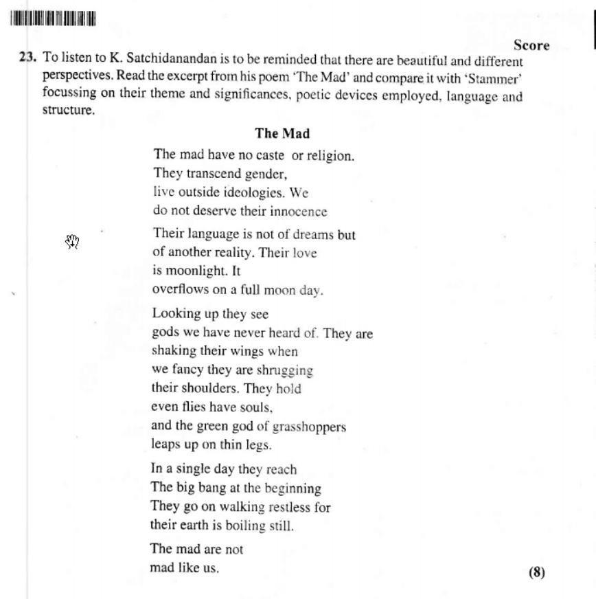 Kerala Plus Two 2019 English Model Question Paper - Page 6