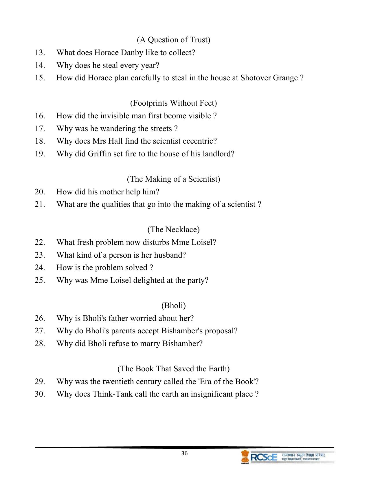 RBSE Class 10 Question Bank - Page 38
