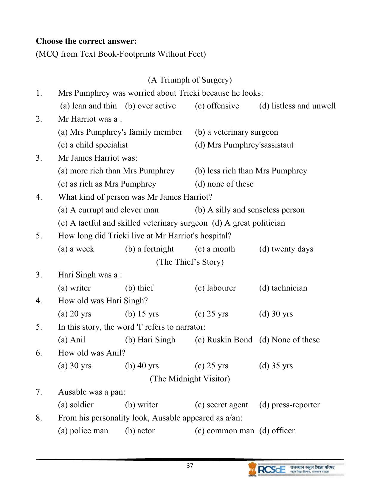 RBSE Class 10 Question Bank - Page 39