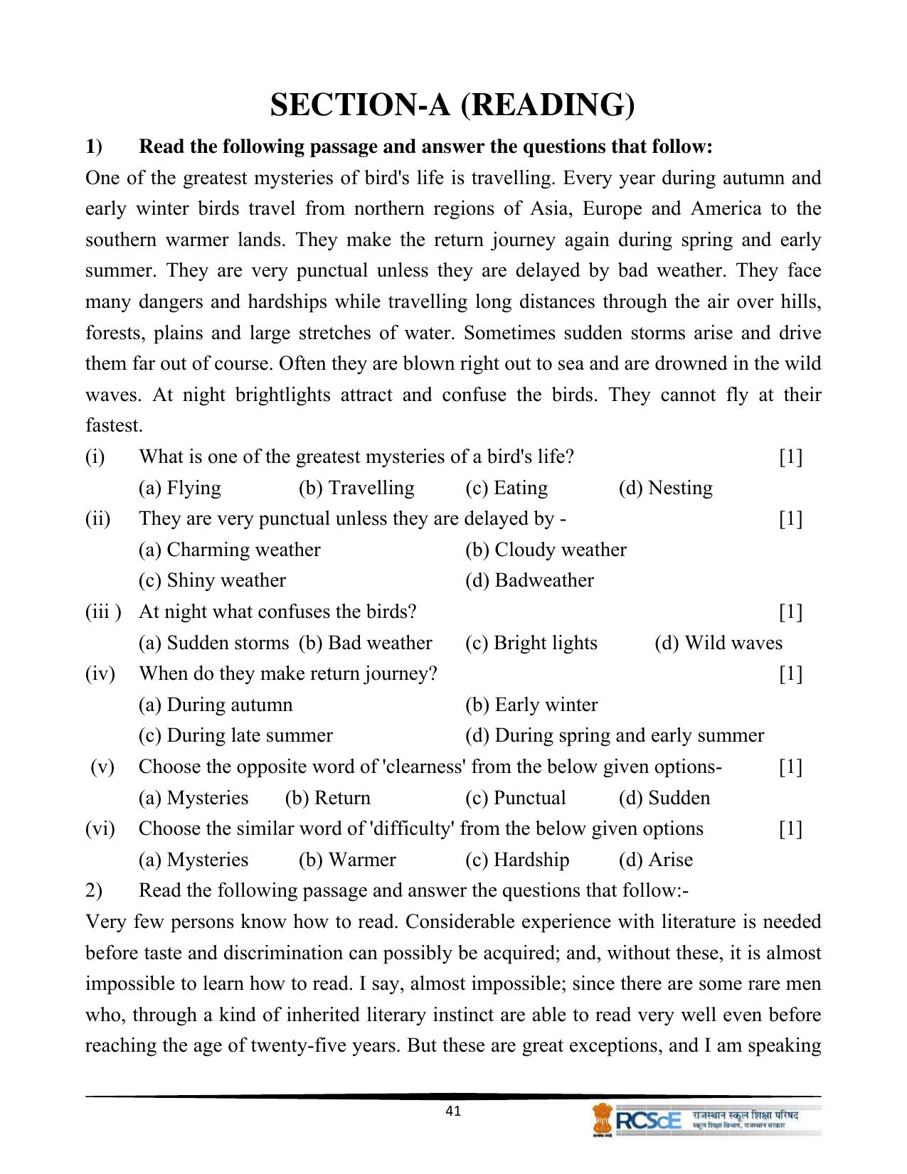 RBSE Class 10 Question Bank - Page 43