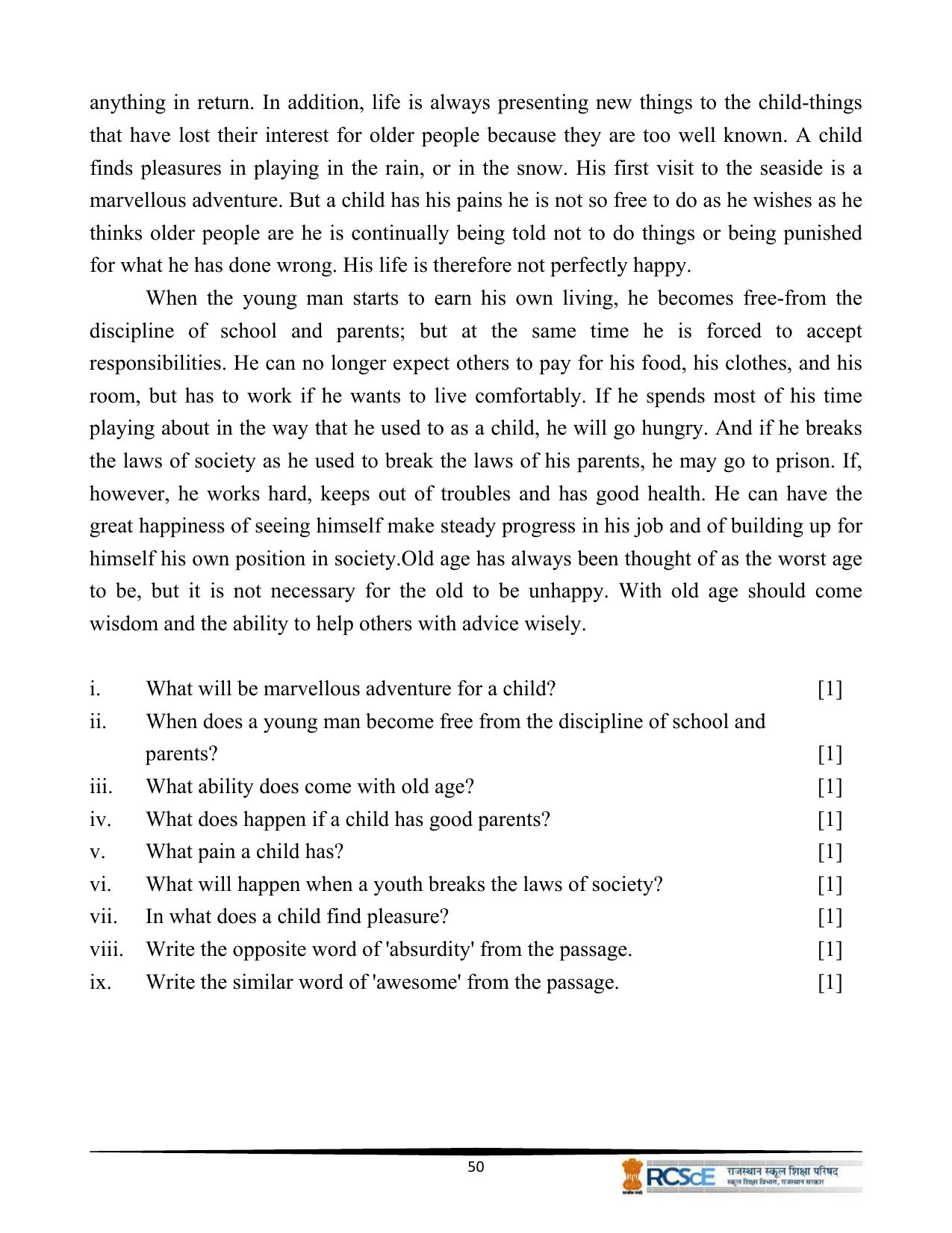 RBSE Class 10 Question Bank - Page 52
