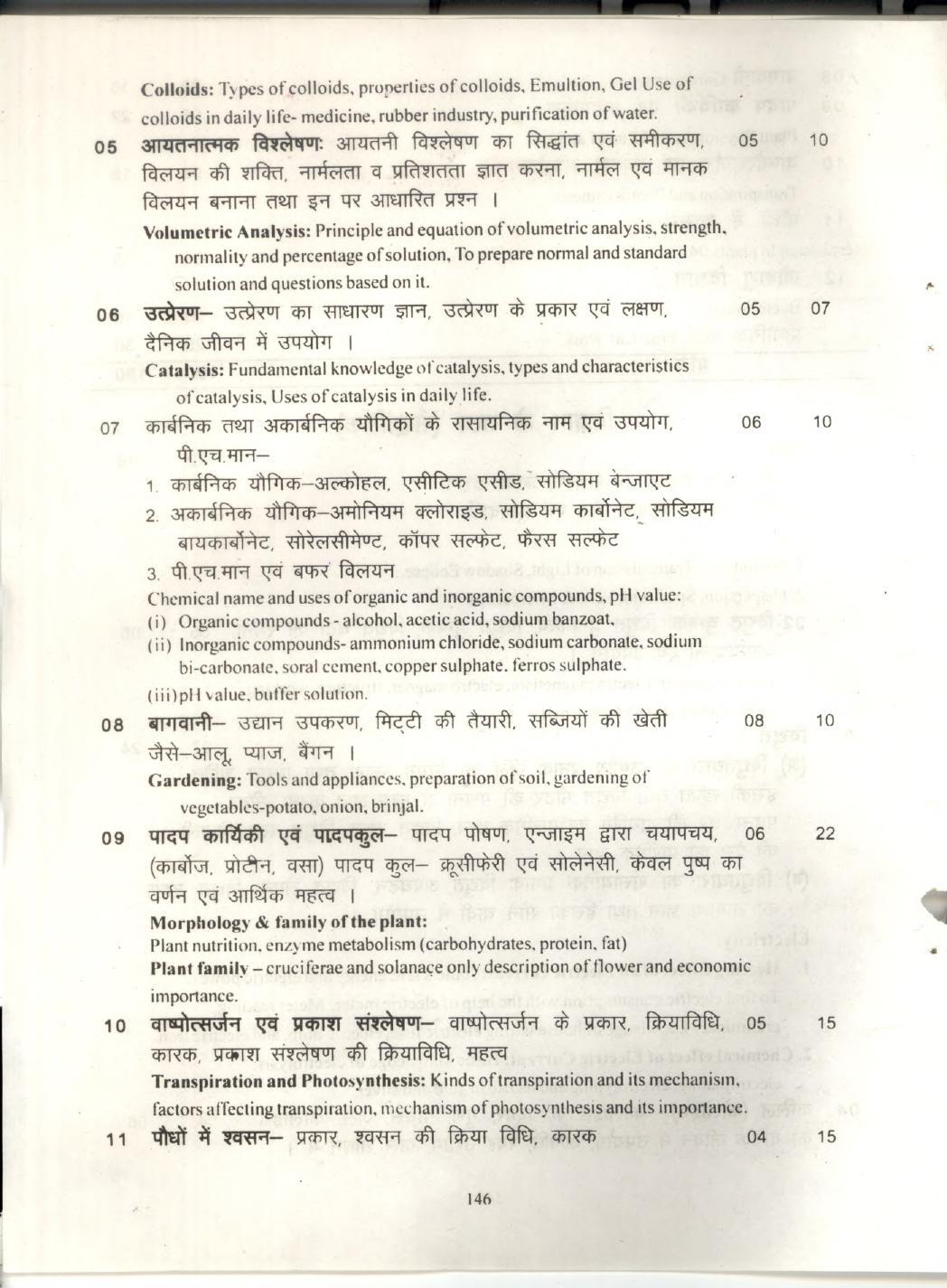 CGBSE Class 12th Syllabus 2021-2022 - Elements of Science - Page 3