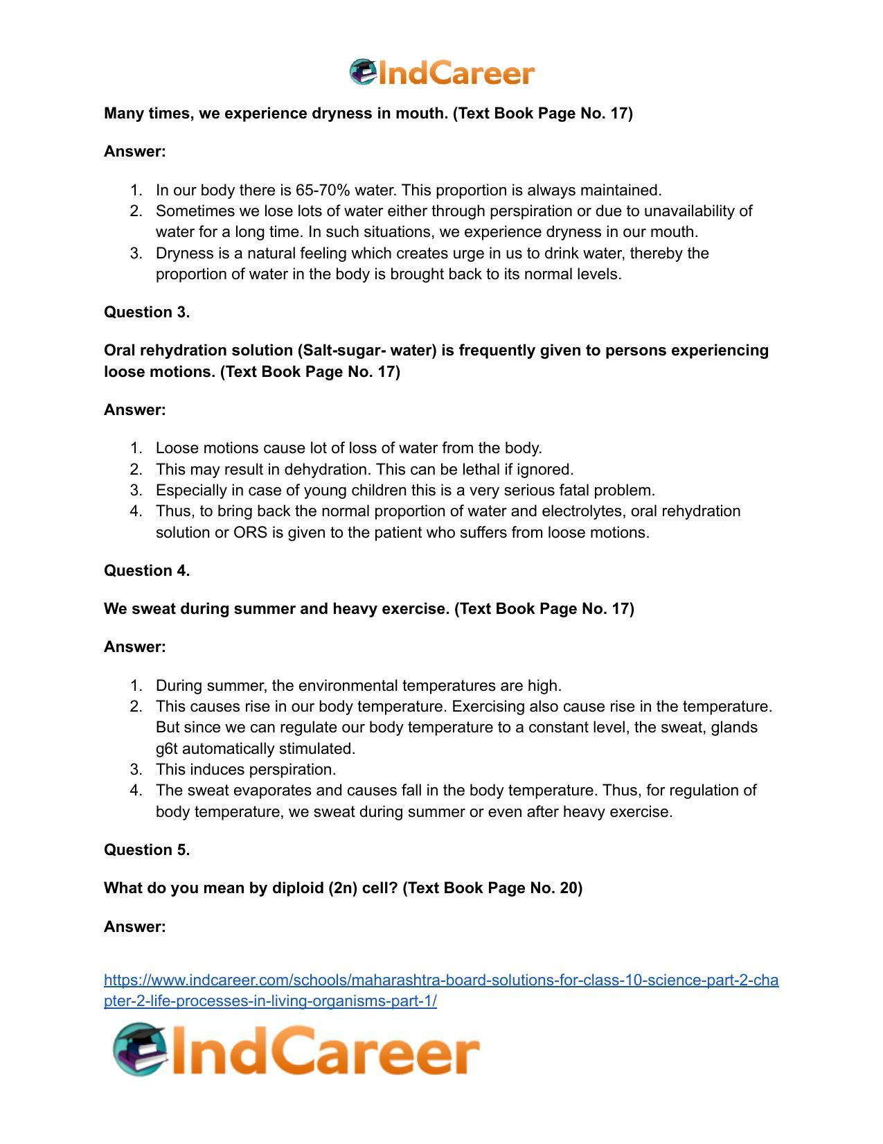 Maharashtra Board Solutions for Class 10- Science (Part 2): Chapter 2- Life Processes in Living Organisms Part – 1 - Page 22