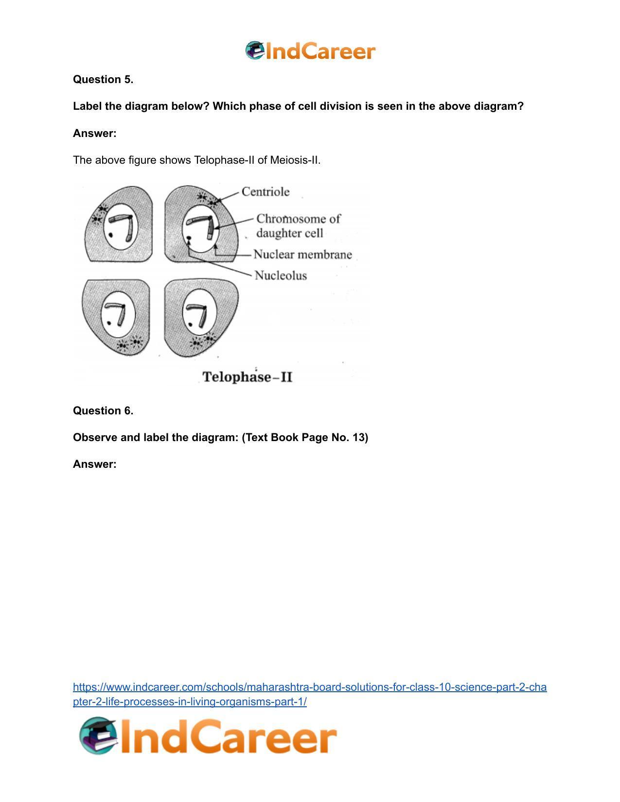 Maharashtra Board Solutions for Class 10- Science (Part 2): Chapter 2- Life Processes in Living Organisms Part – 1 - Page 49
