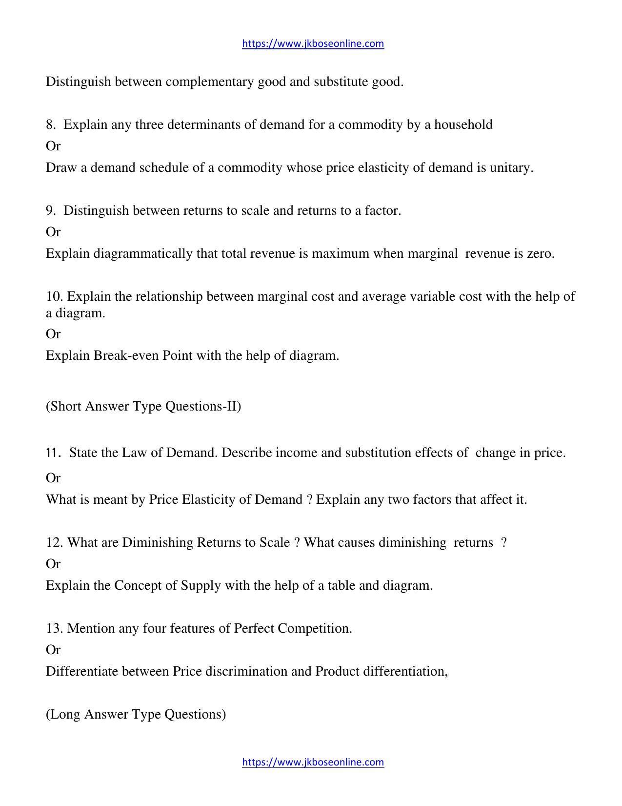 JKBOSE Class 12 Economics 2016-C Question Papers 2020 - Page 2