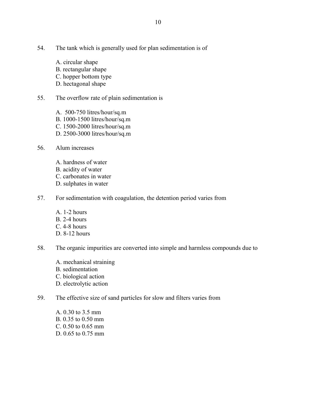 CUSAT CAT 2016 Engineering Sc. Question Paper - Page 10