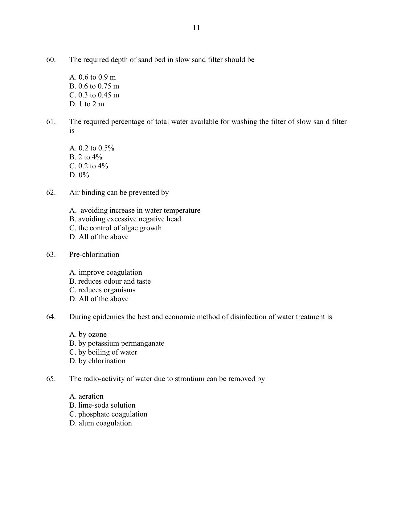 CUSAT CAT 2016 Engineering Sc. Question Paper - Page 11