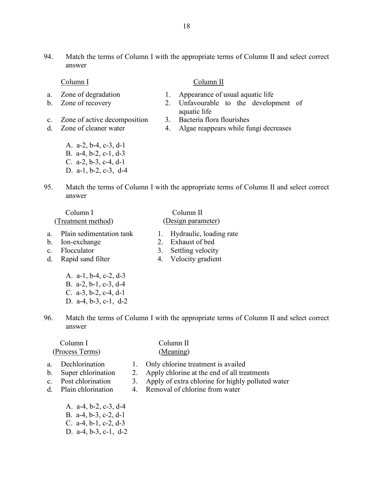 CUSAT CAT 2016 Engineering Sc. Question Paper - Page 18