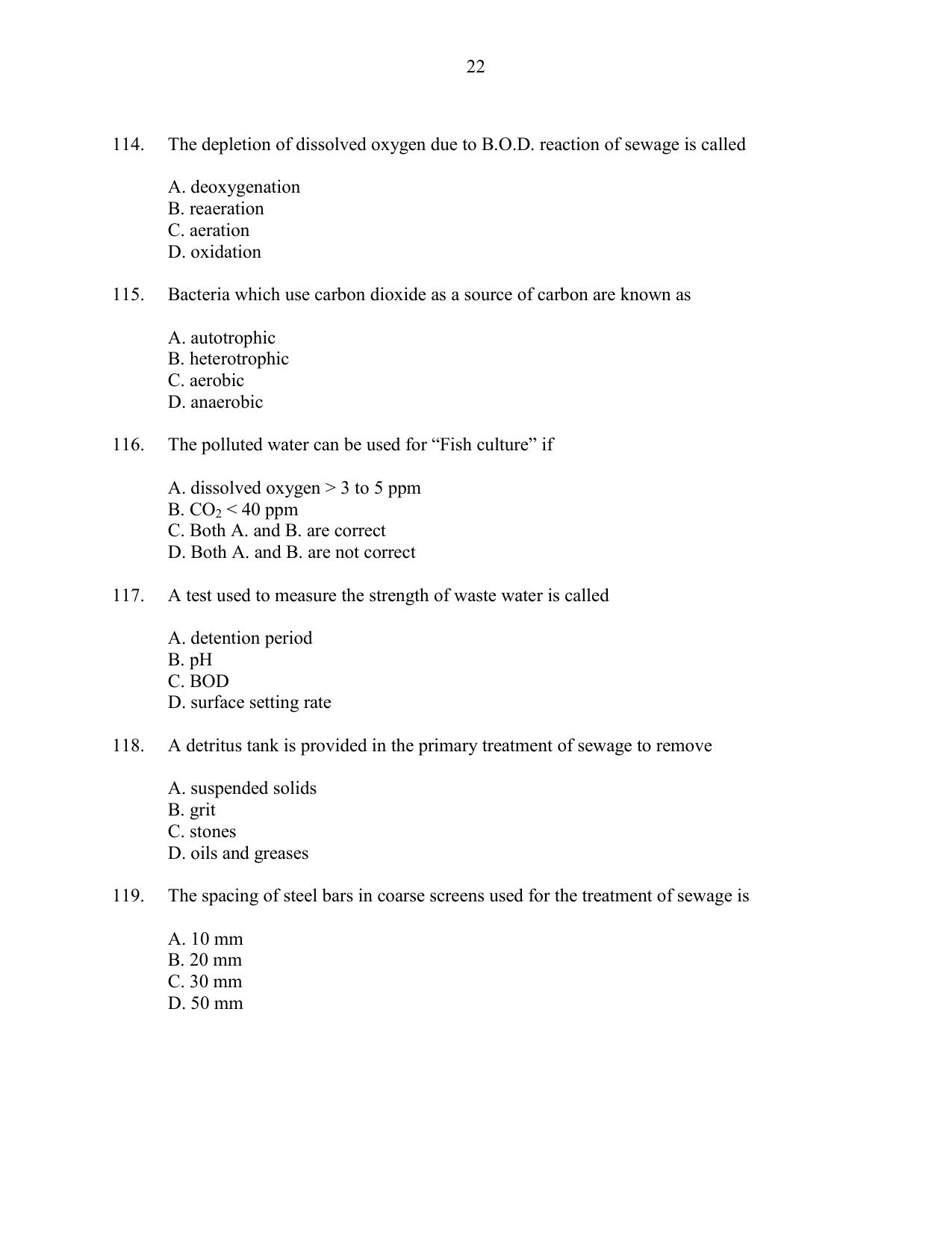 CUSAT CAT 2016 Engineering Sc. Question Paper - Page 22