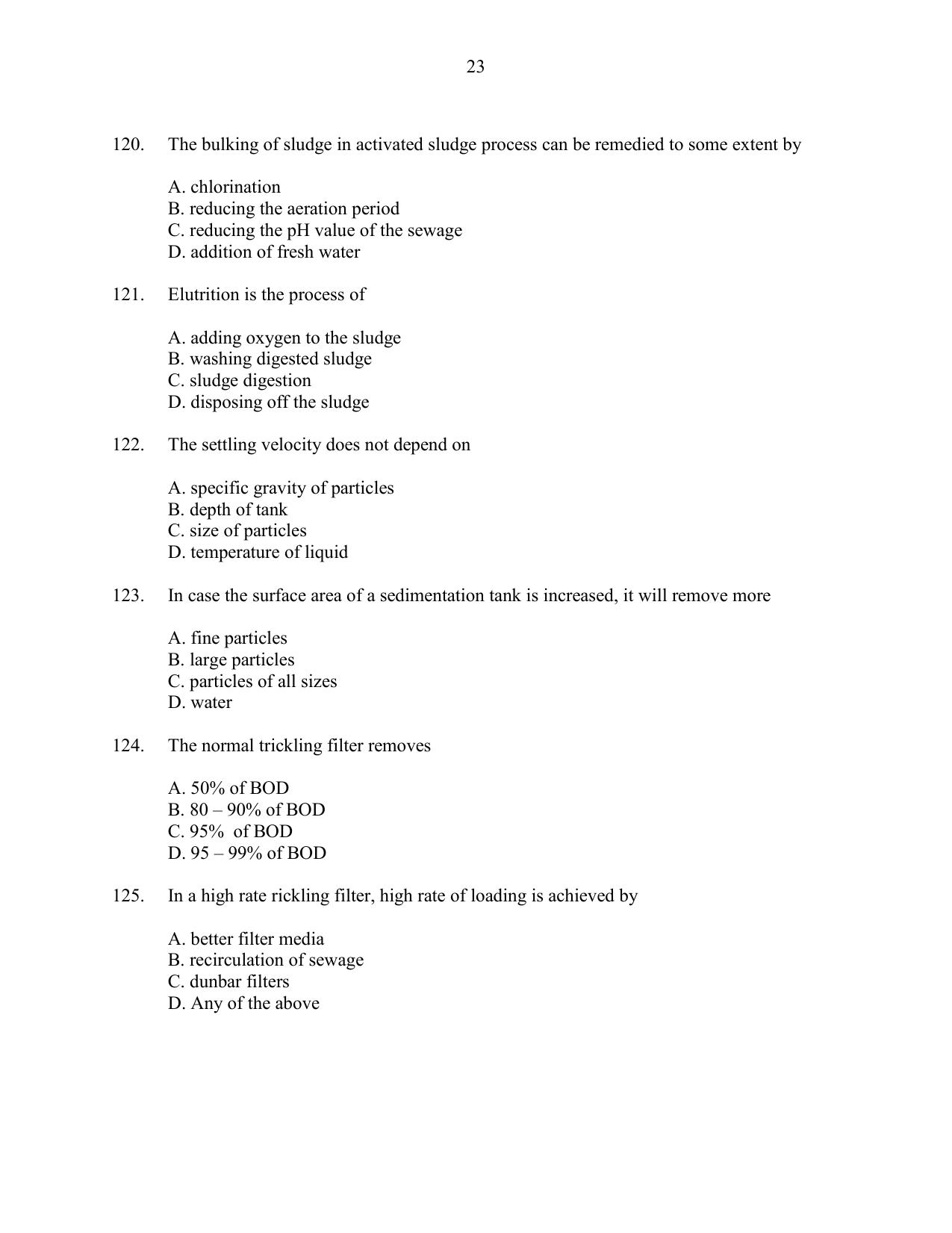 CUSAT CAT 2016 Engineering Sc. Question Paper - Page 23
