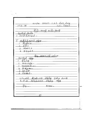 Worksheet for Class 4 Tamil Assignment 6