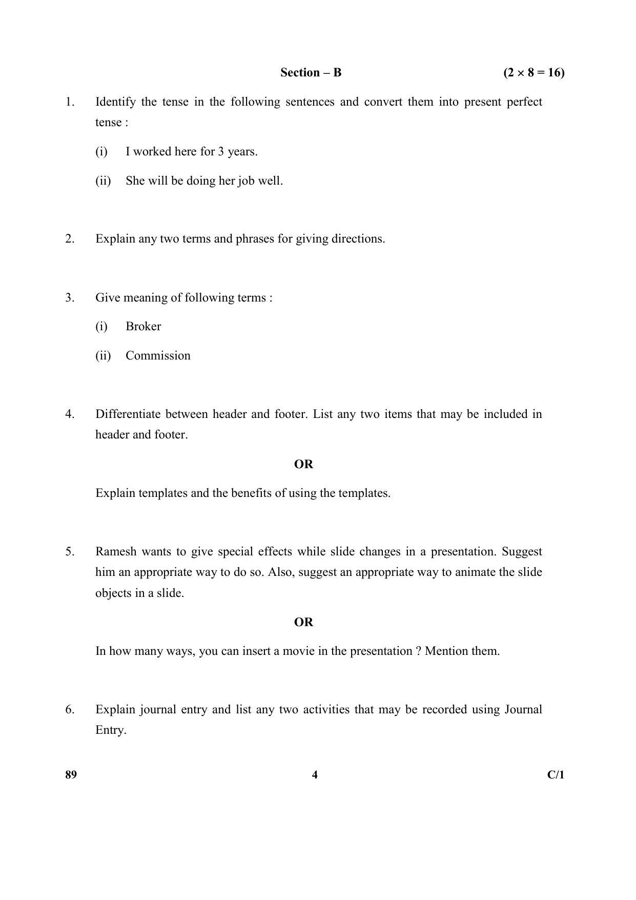 CBSE Class 10 89 (Information Technology) 2018 Compartment Question Paper - Page 4