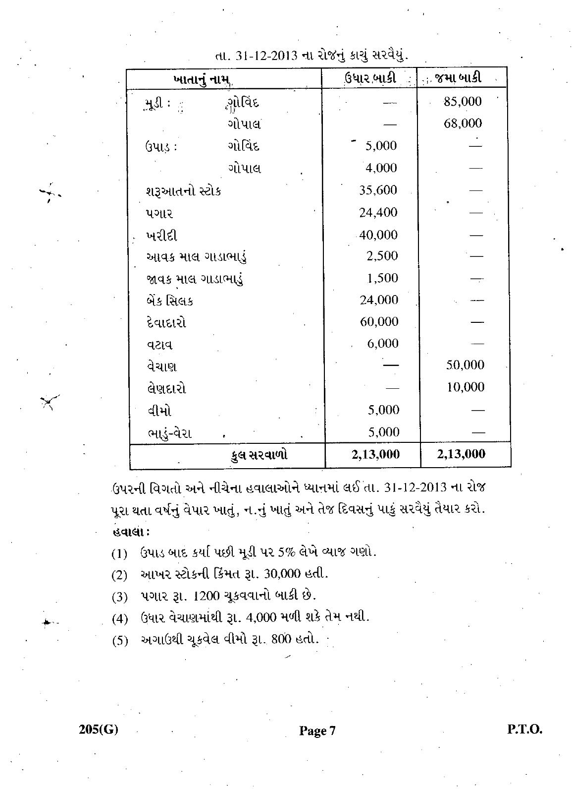 Gujarat Board Class 12th Question Paper March 2019: 205 (G) - Page 7