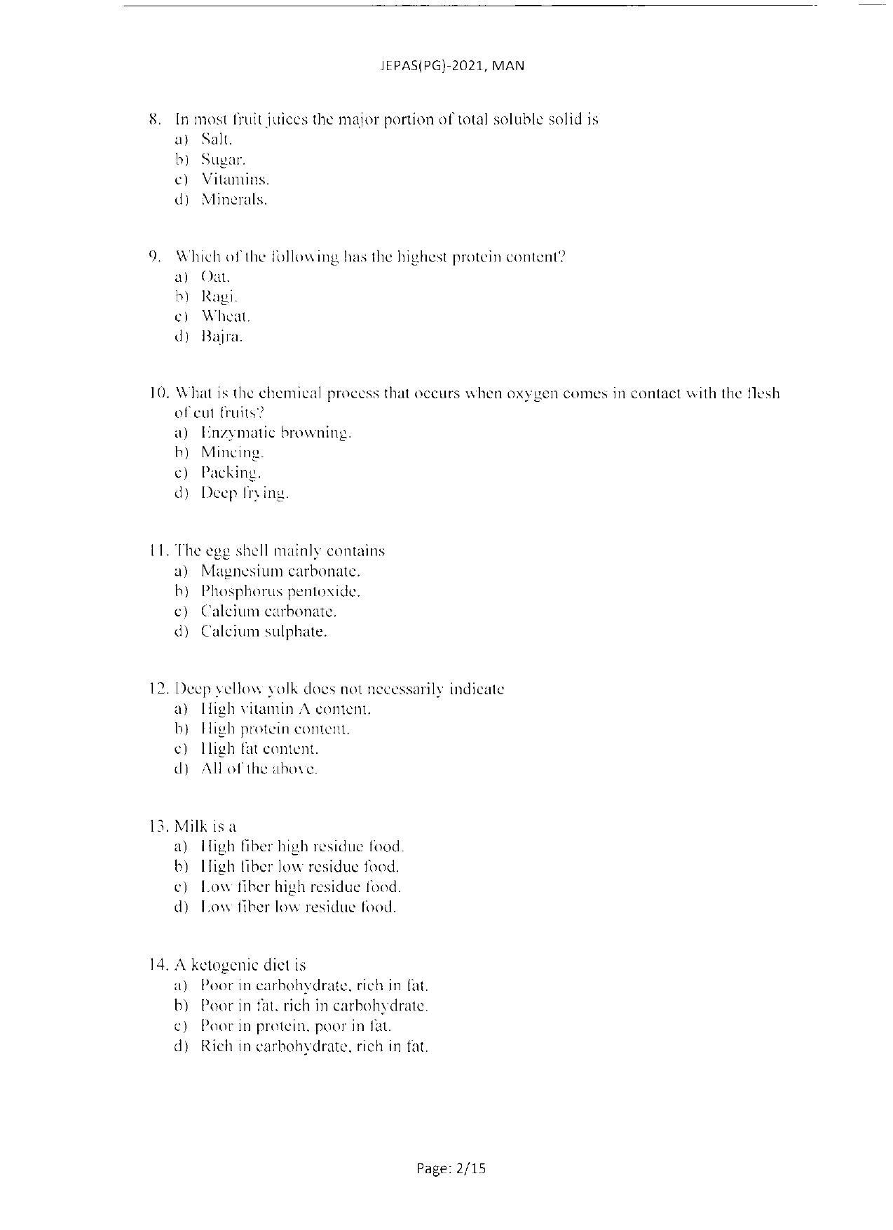 WBJEEB JEMAS (PG) 2021 MAN Question Paper - Page 4