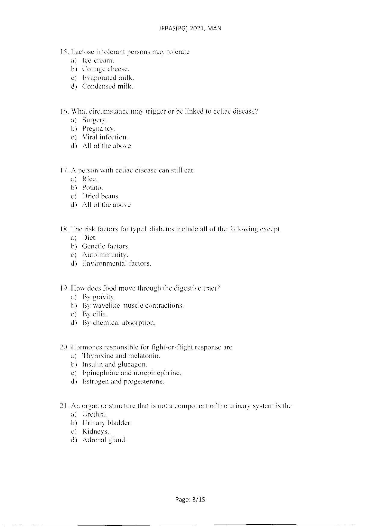WBJEEB JEMAS (PG) 2021 MAN Question Paper - Page 5