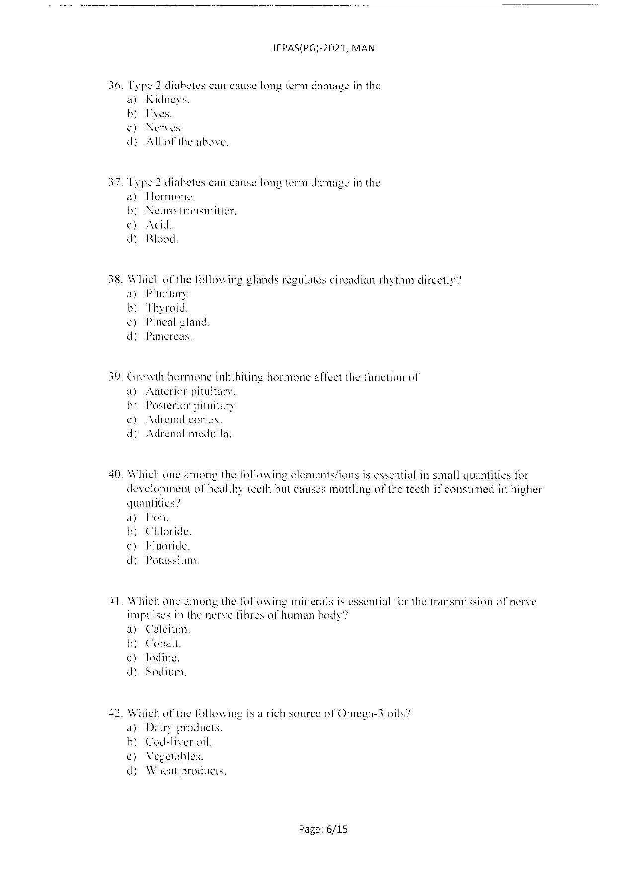 WBJEEB JEMAS (PG) 2021 MAN Question Paper - Page 8